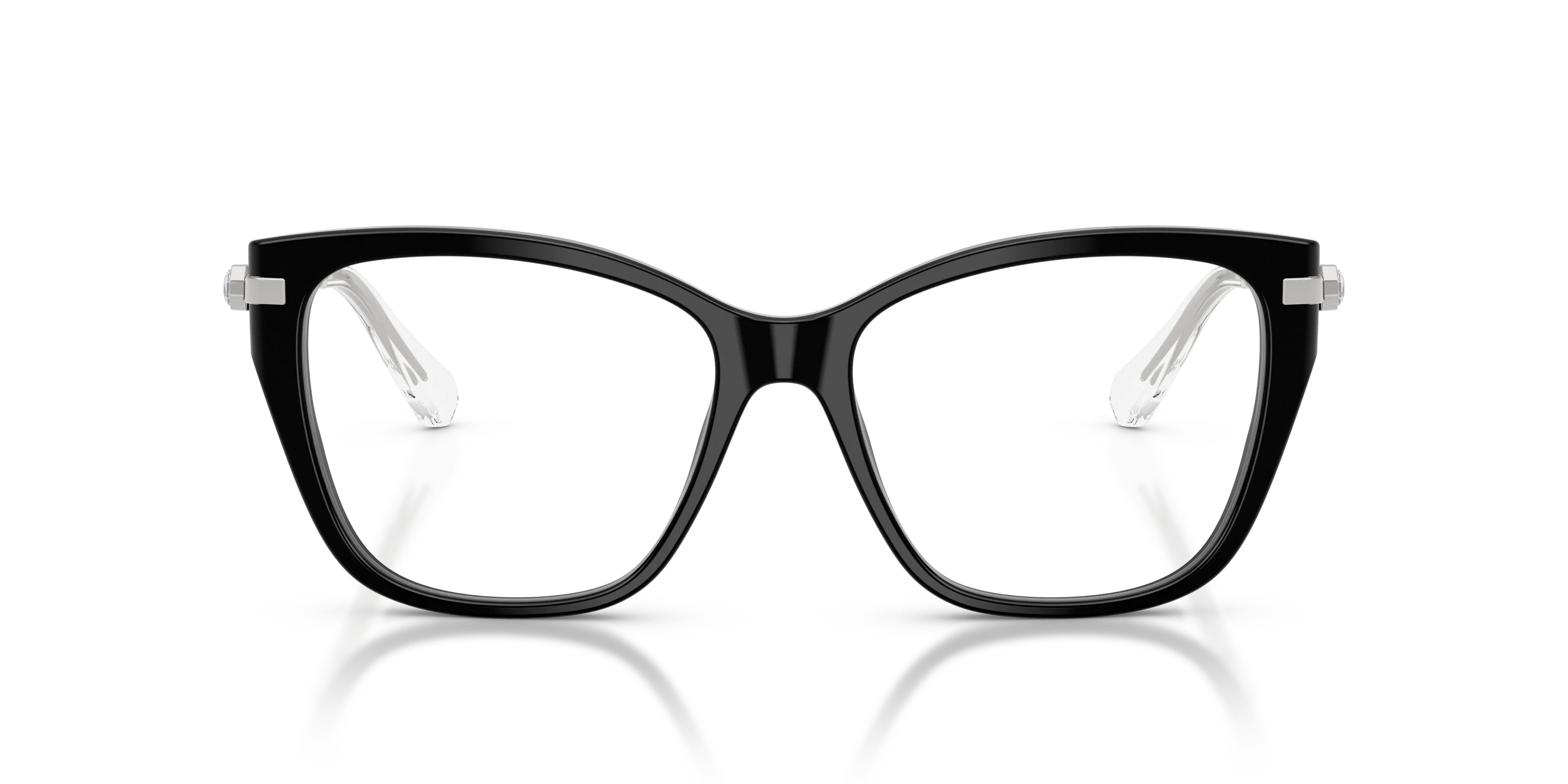 Swarovski SK2060 1038 Montature da vista Acetato Nero Trasparente Cat Eye Normale - immagine 3