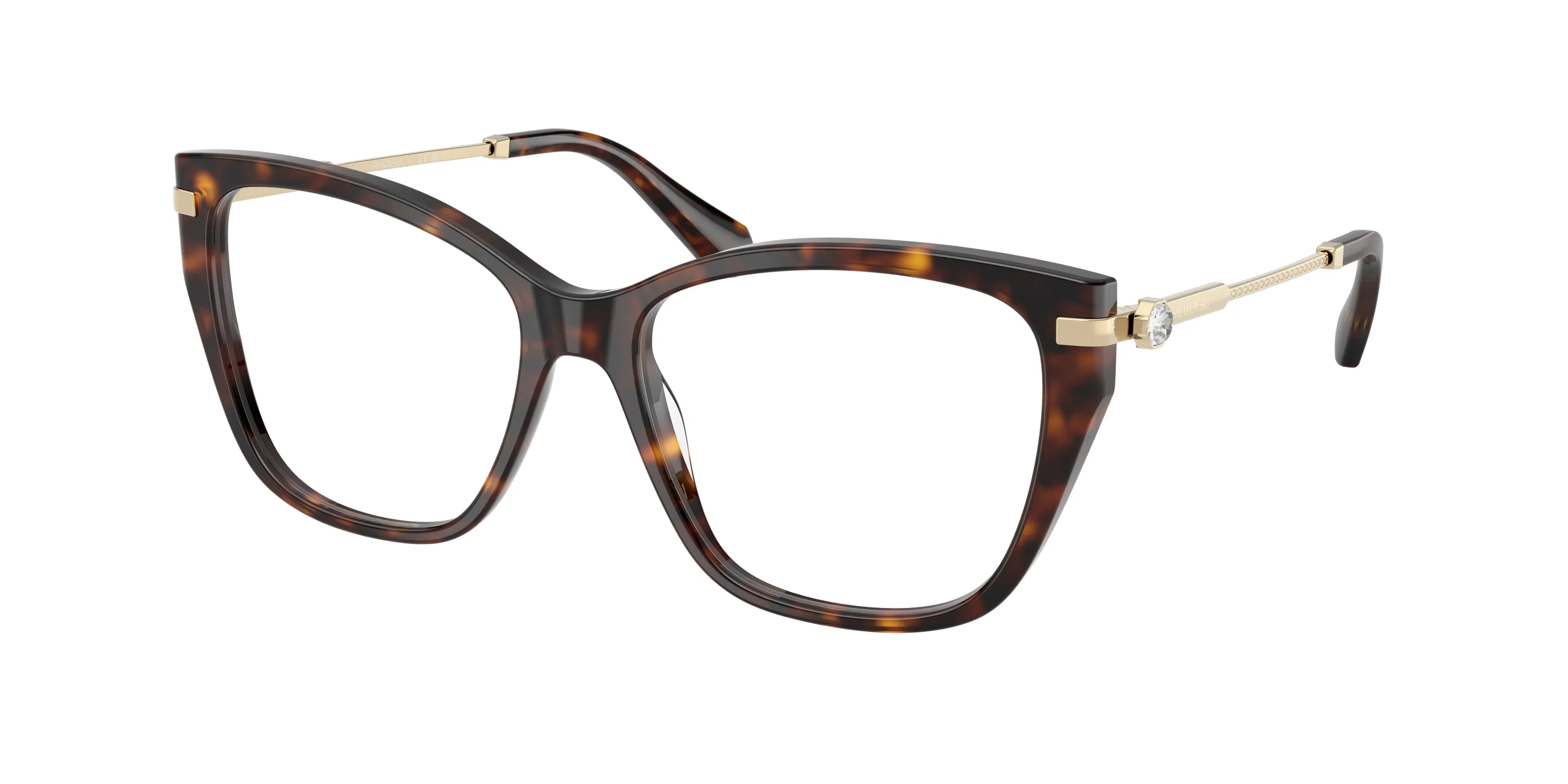 Swarovski SK2060 1002 Montature da vista Acetato Tartaruga Trasparente Cat Eye Normale - immagine 1