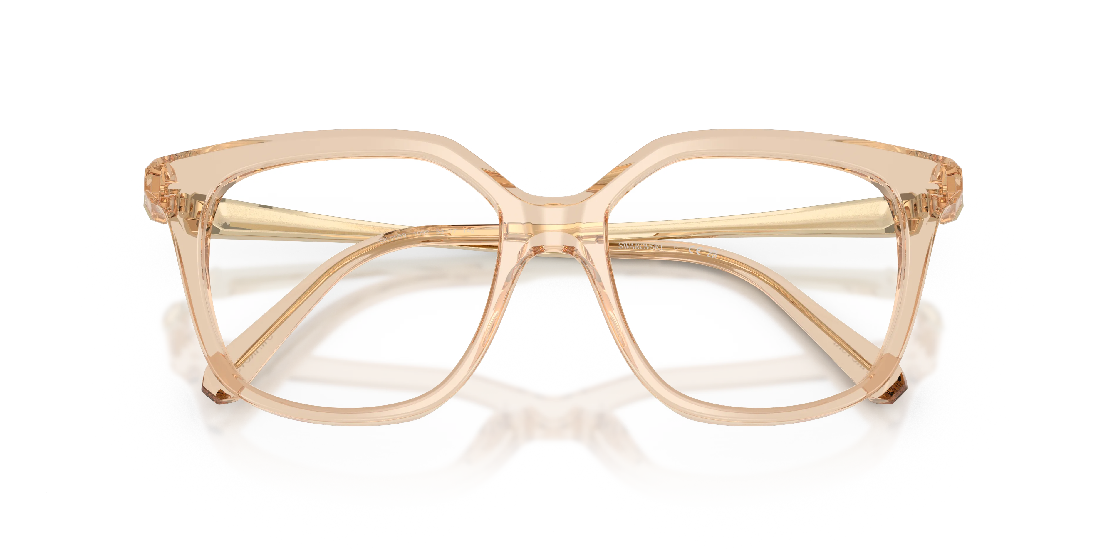 Swarovski SK2059 1092 Montature da vista Acetato Marrone Trasparente Squadrata Normale - immagine 2