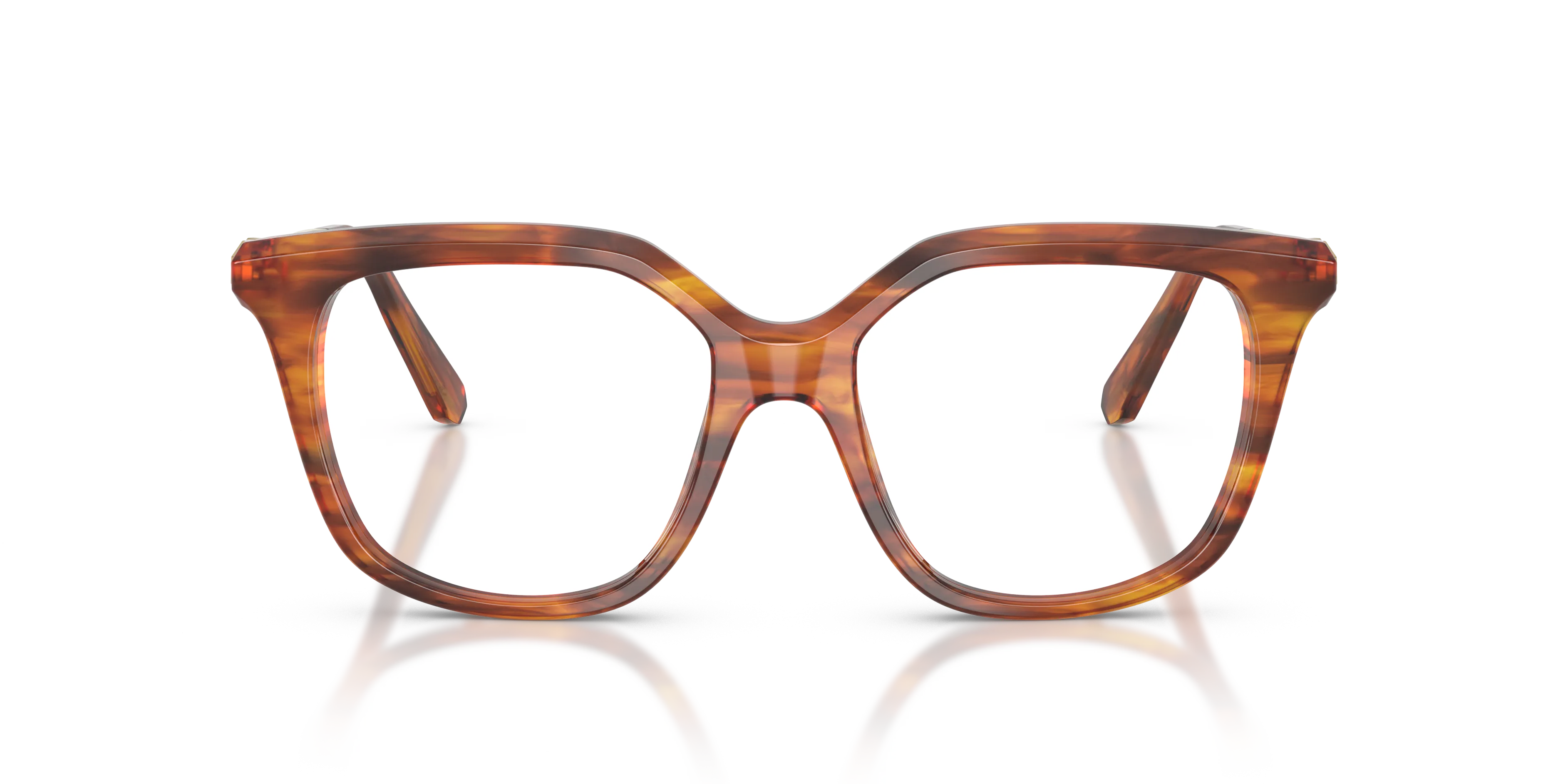 Swarovski SK2059 1091 Montature da vista Acetato Marrone Trasparente Squadrata Normale - immagine 3