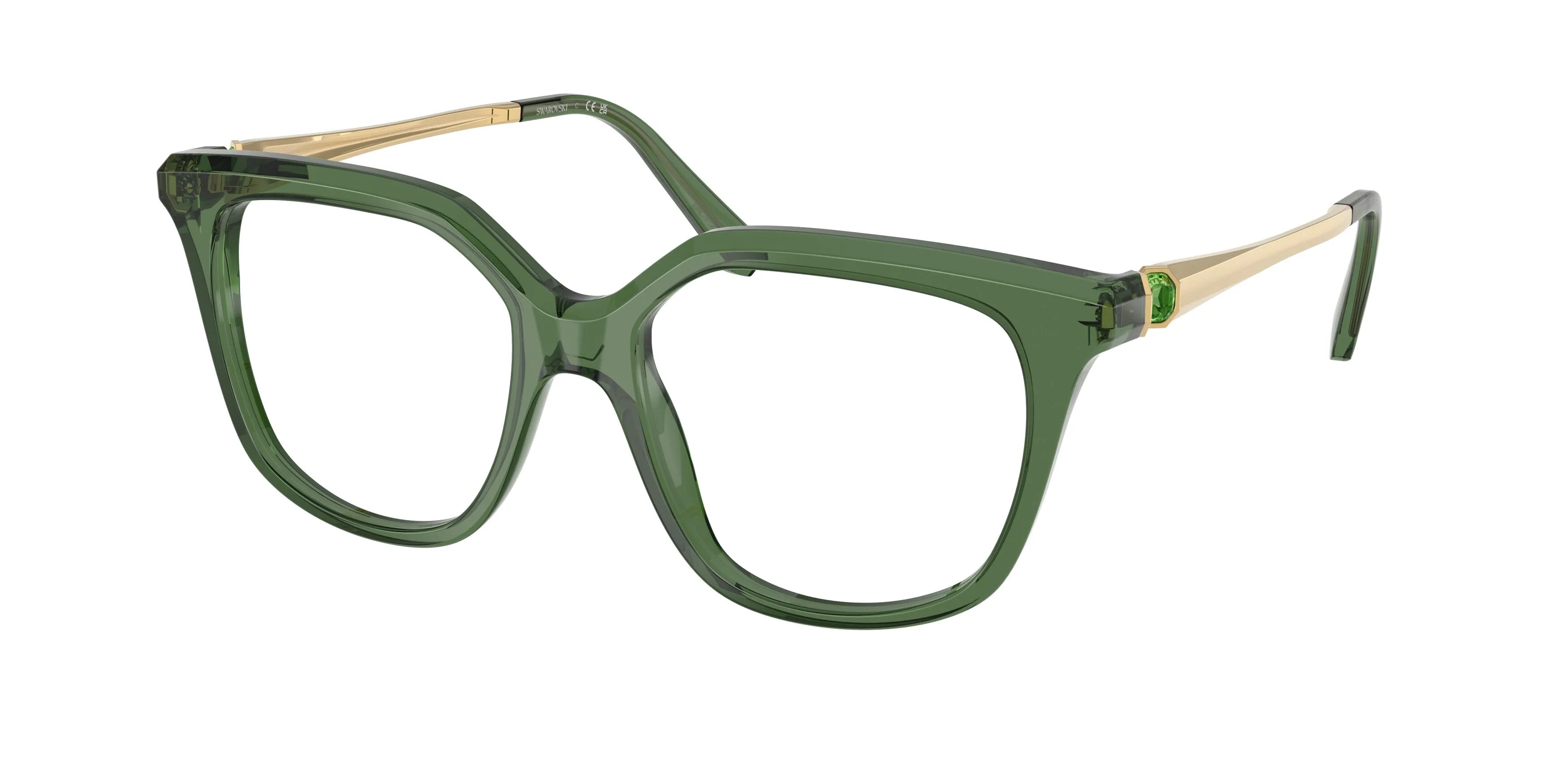 Swarovski SK2059 1085 Montature da vista Acetato Verde Trasparente Squadrata Normale - immagine 1