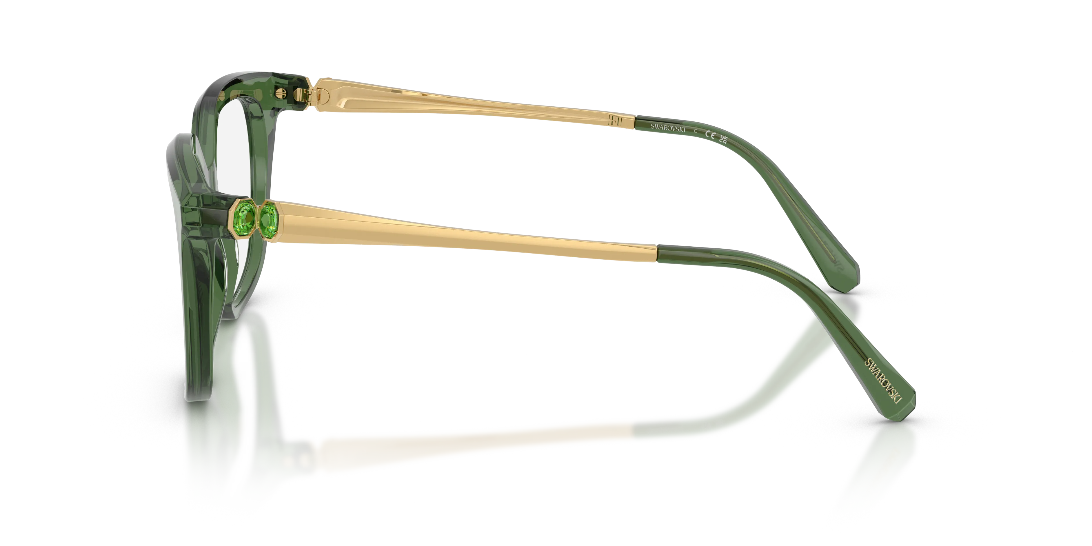 Swarovski SK2059 1085 Montature da vista Acetato Verde Trasparente Squadrata Normale - immagine 4