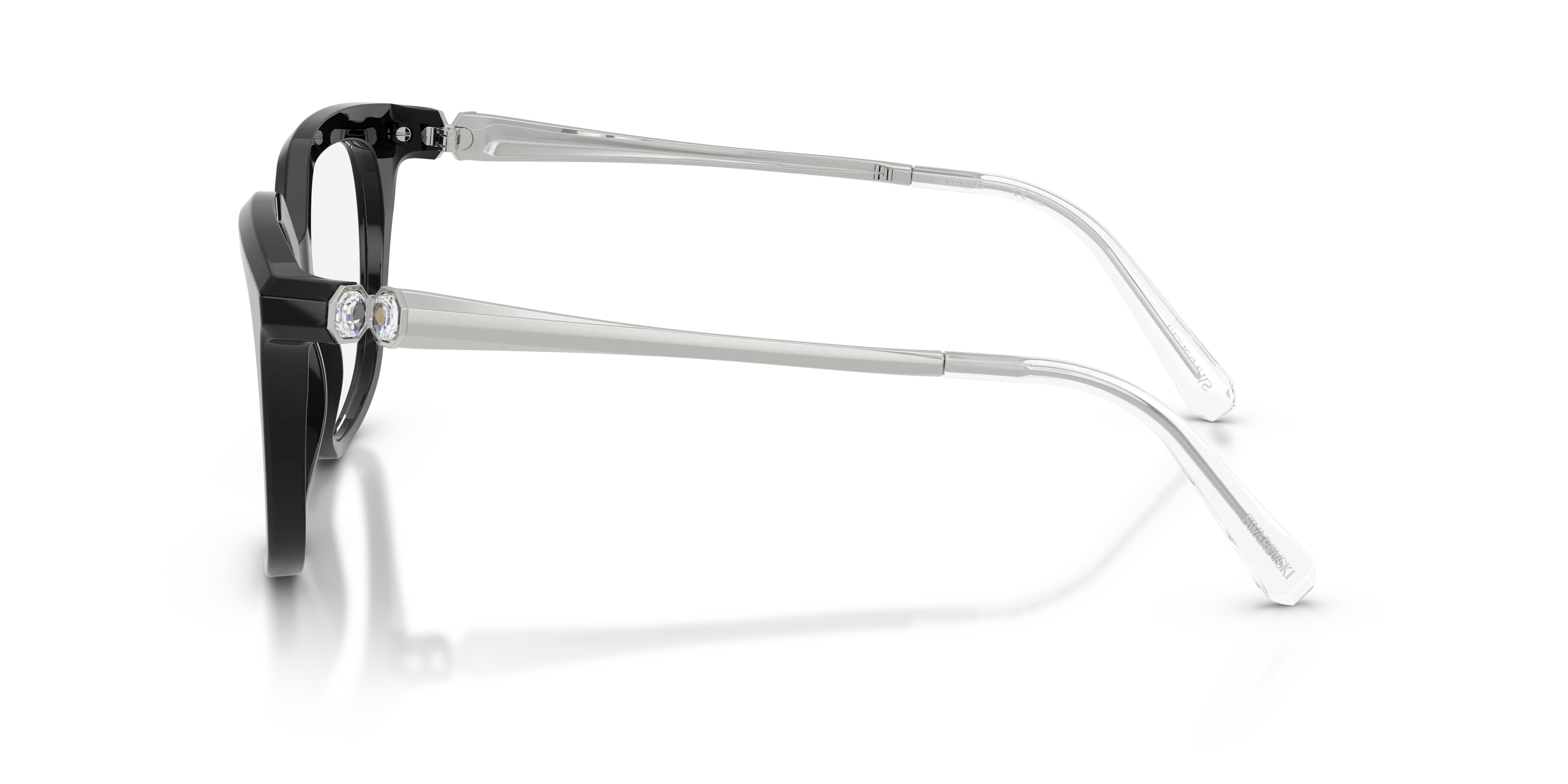 Swarovski SK2059 1038 Montature da vista Acetato Nero Trasparente Squadrata Normale - immagine 4