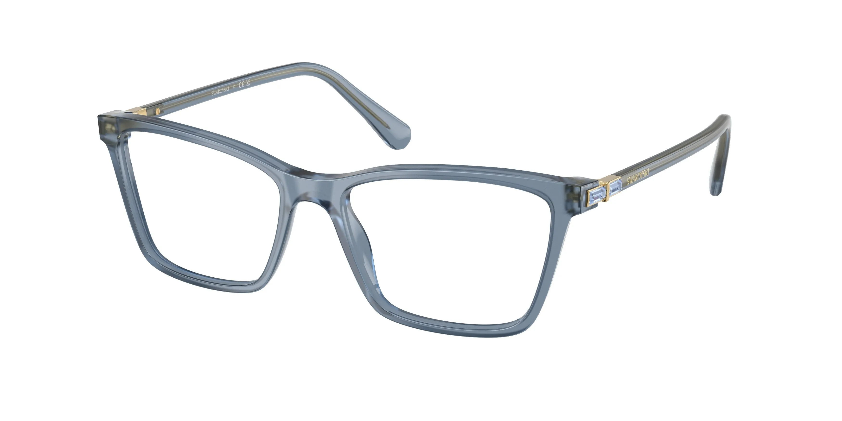 Swarovski SK2015 1035 Montature da vista Acetato Blu Trasparente Squadrata Normale - immagine 1