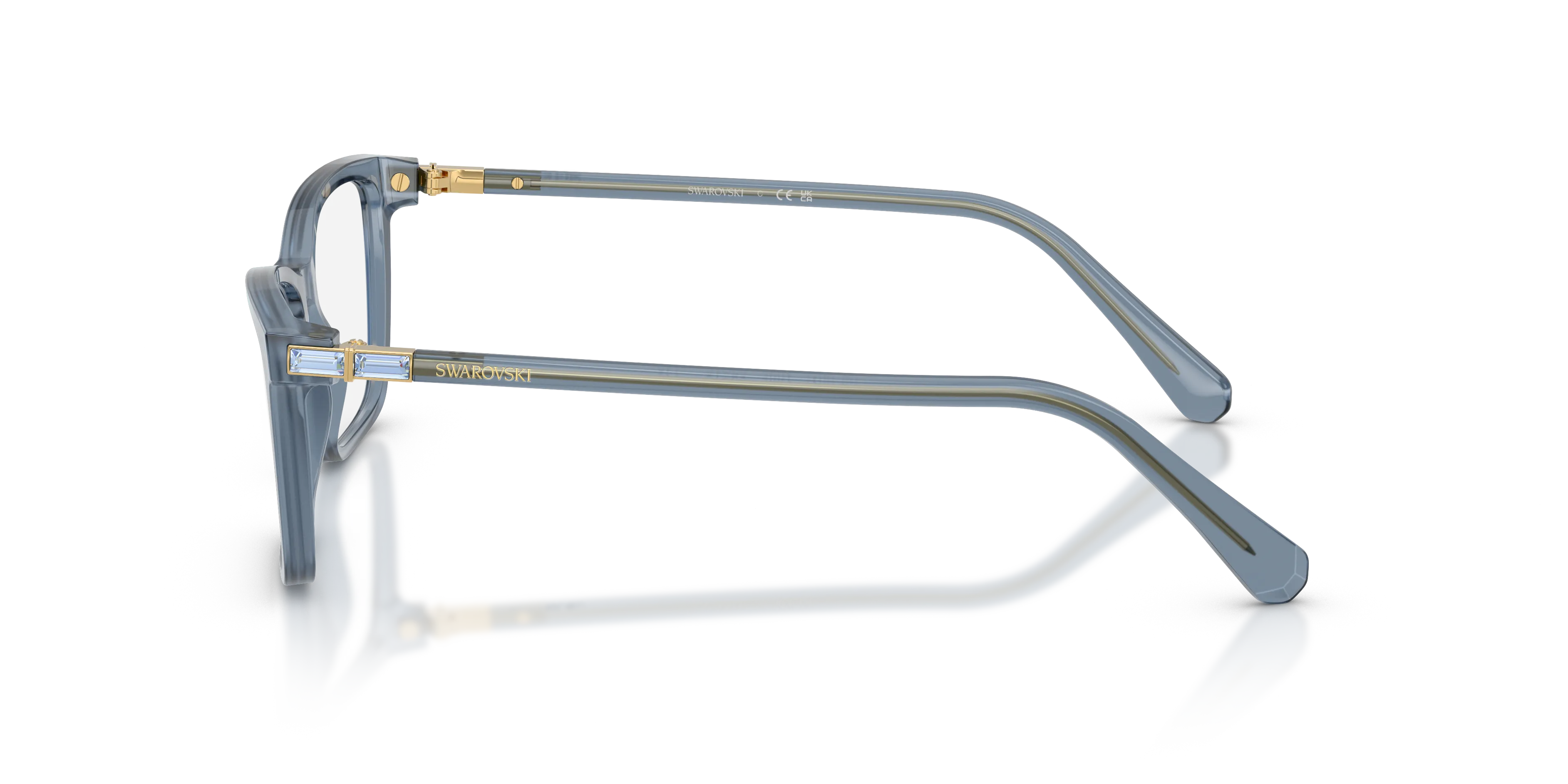 Swarovski SK2015 1035 Montature da vista Acetato Blu Trasparente Squadrata Normale - immagine 4