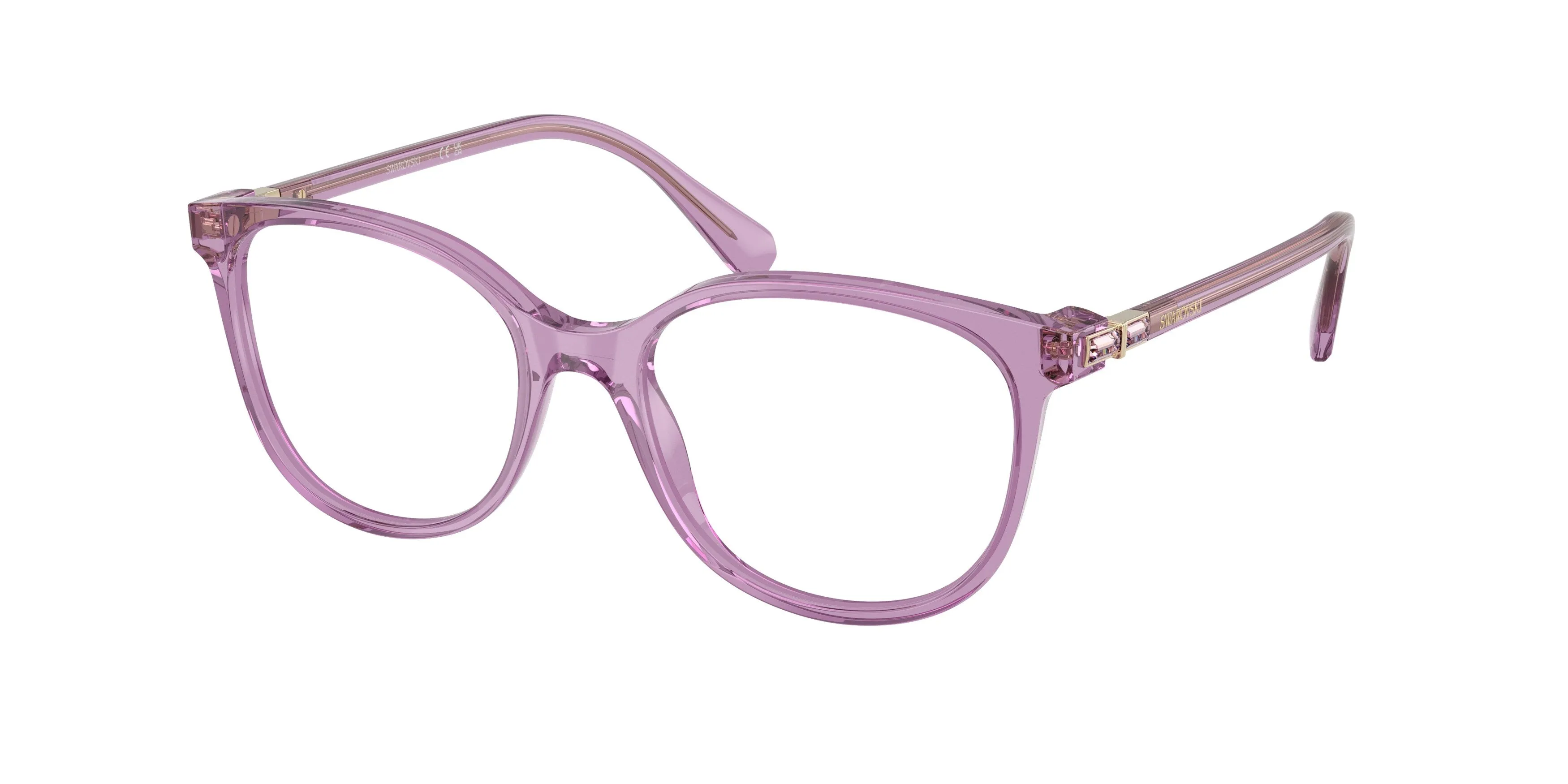 Swarovski SK2002 1096 Montature da vista Acetato Viola Trasparente Squadrata Normale - immagine 1