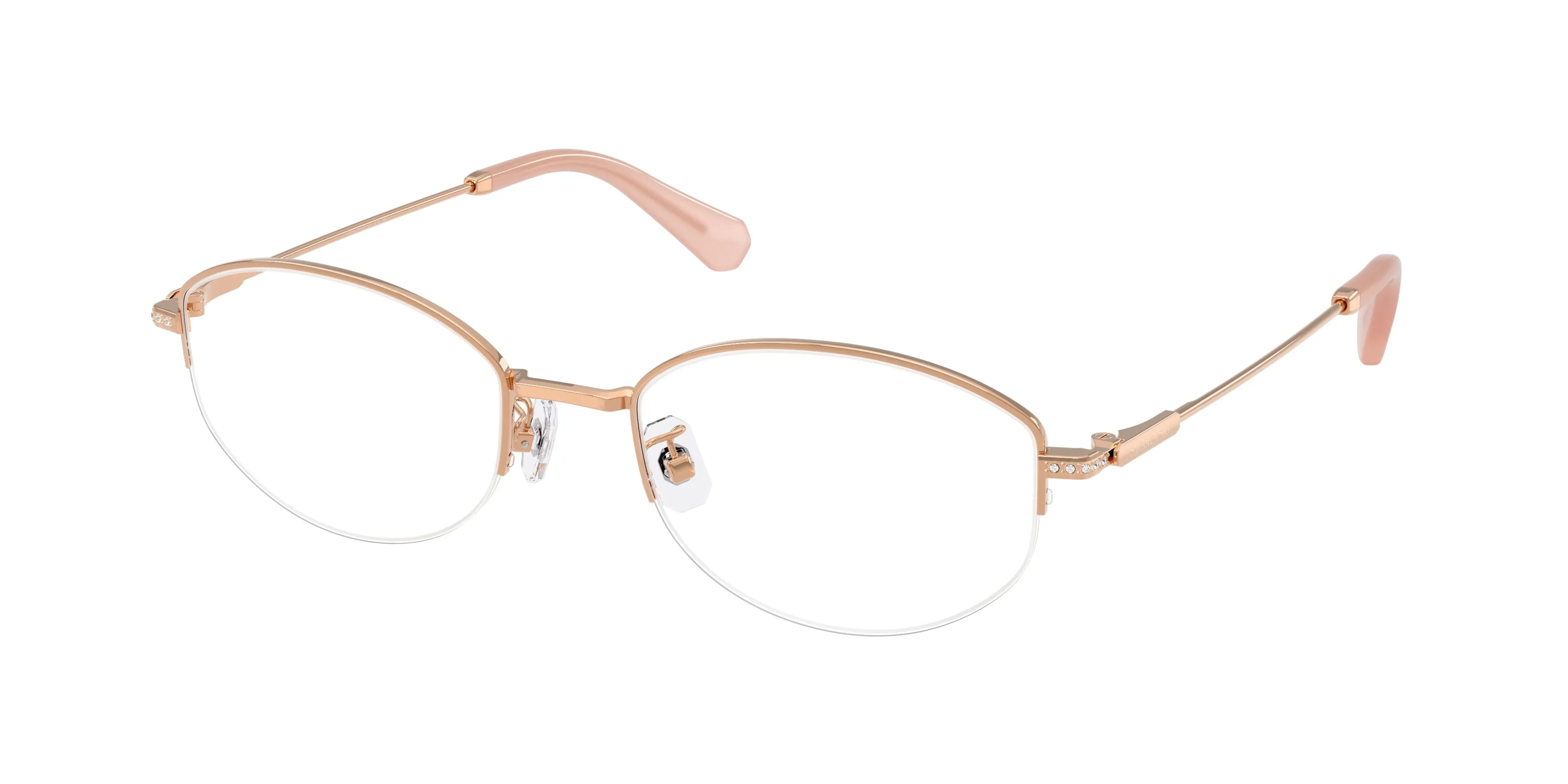 Swarovski SK1039D 4014 Montature da vista Metallo Oro Trasparente Rotonda Normale - immagine 1