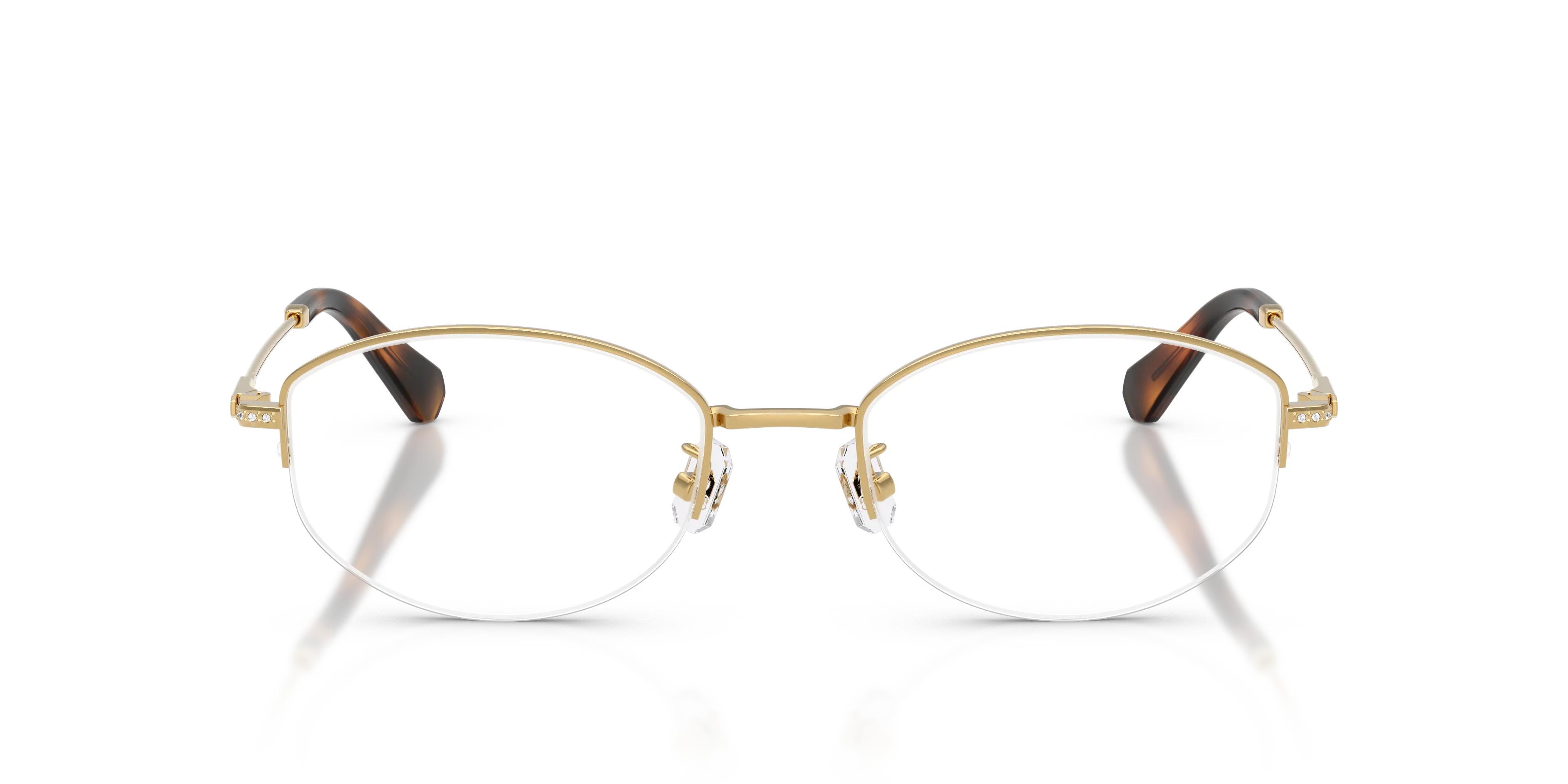 Swarovski SK1039D 4004 Montature da vista Metallo Oro Trasparente Rotonda Normale - immagine 3