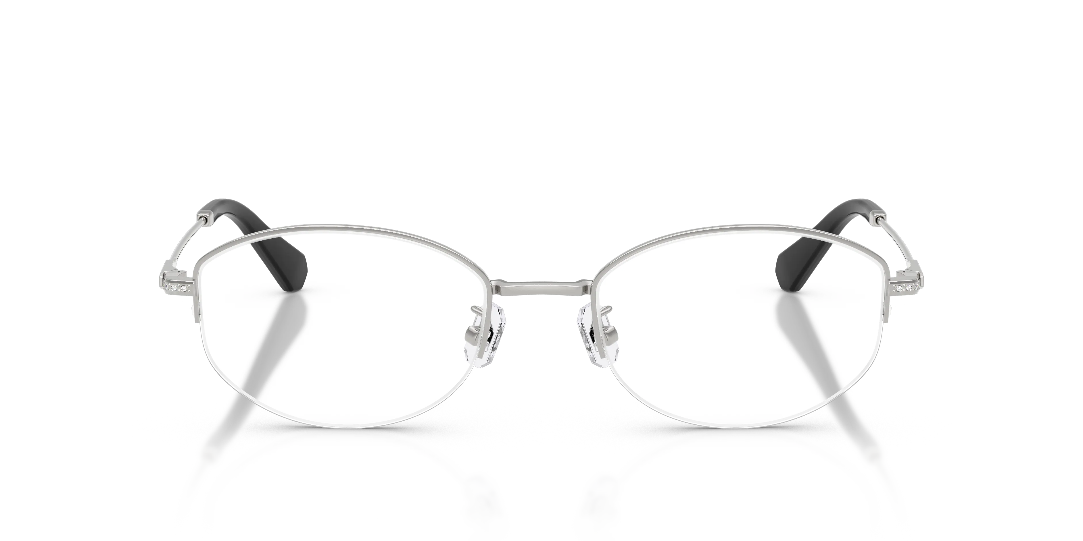 Swarovski SK1039D 4001 Montature da vista Metallo Argento Trasparente Rotonda Normale - immagine 3