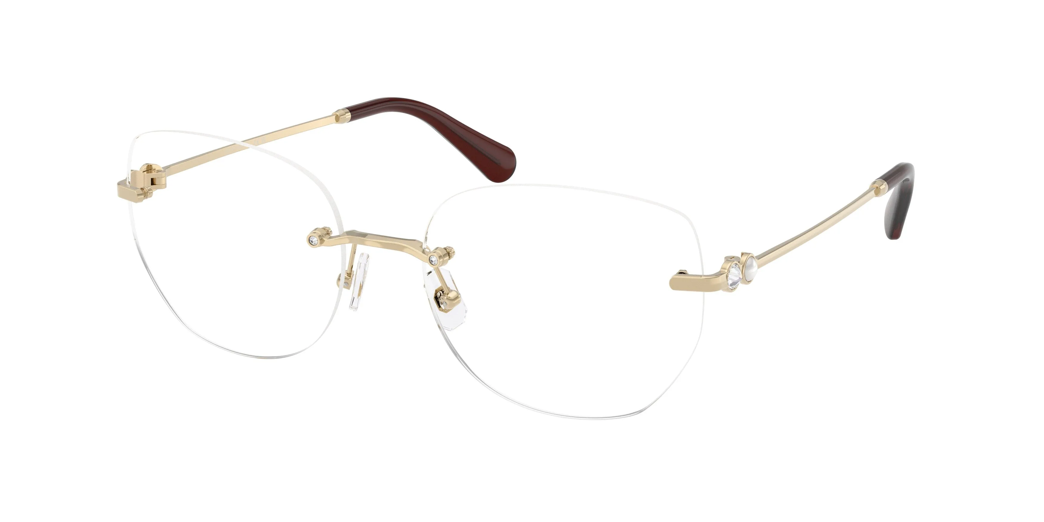 Swarovski SK1038 4013 Montature da vista Metallo Oro Trasparente Rotonda Normale - immagine 1