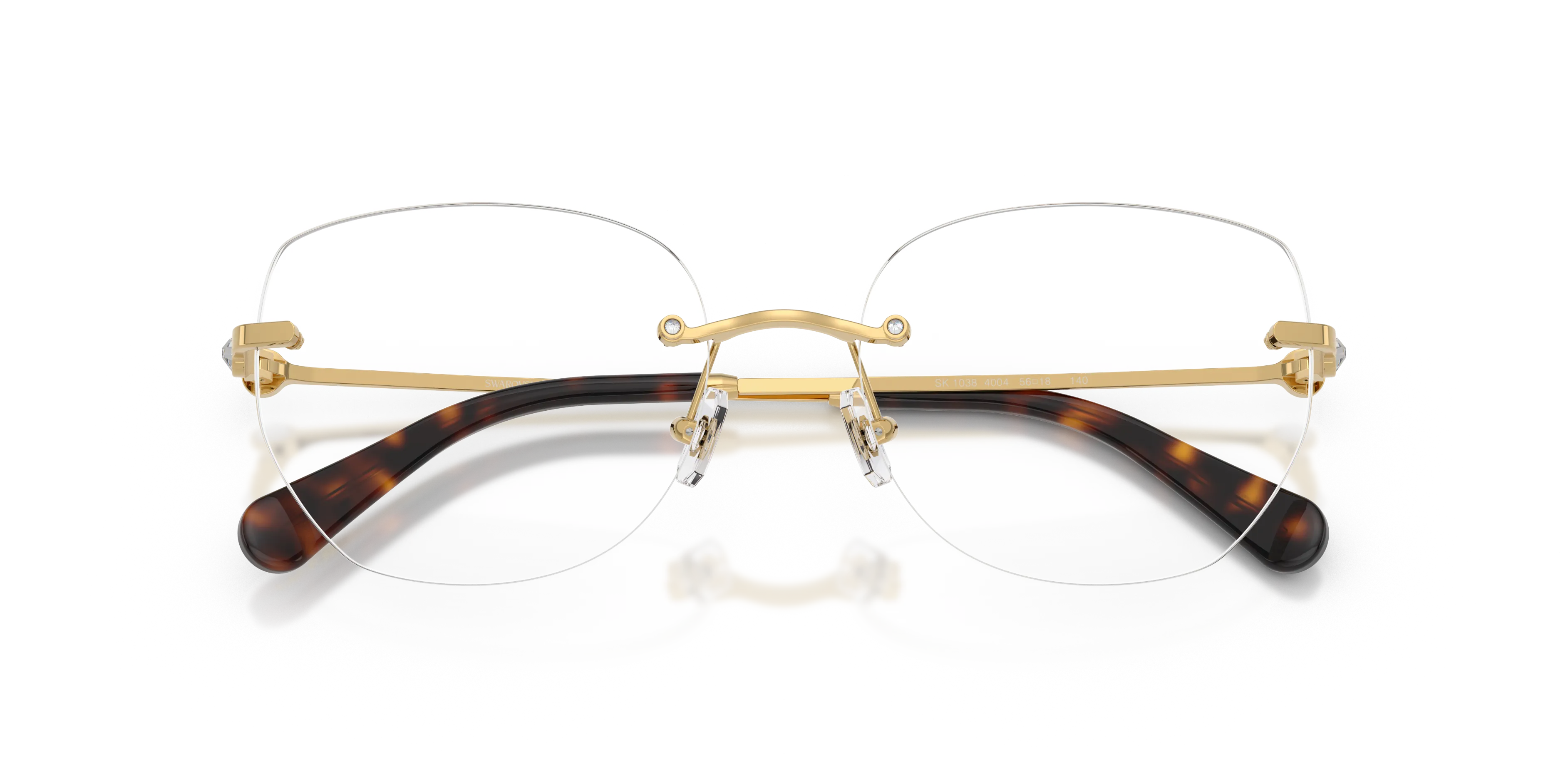Swarovski SK1038 4004 Montature da vista Metallo Oro Trasparente Rotonda Normale - immagine 2