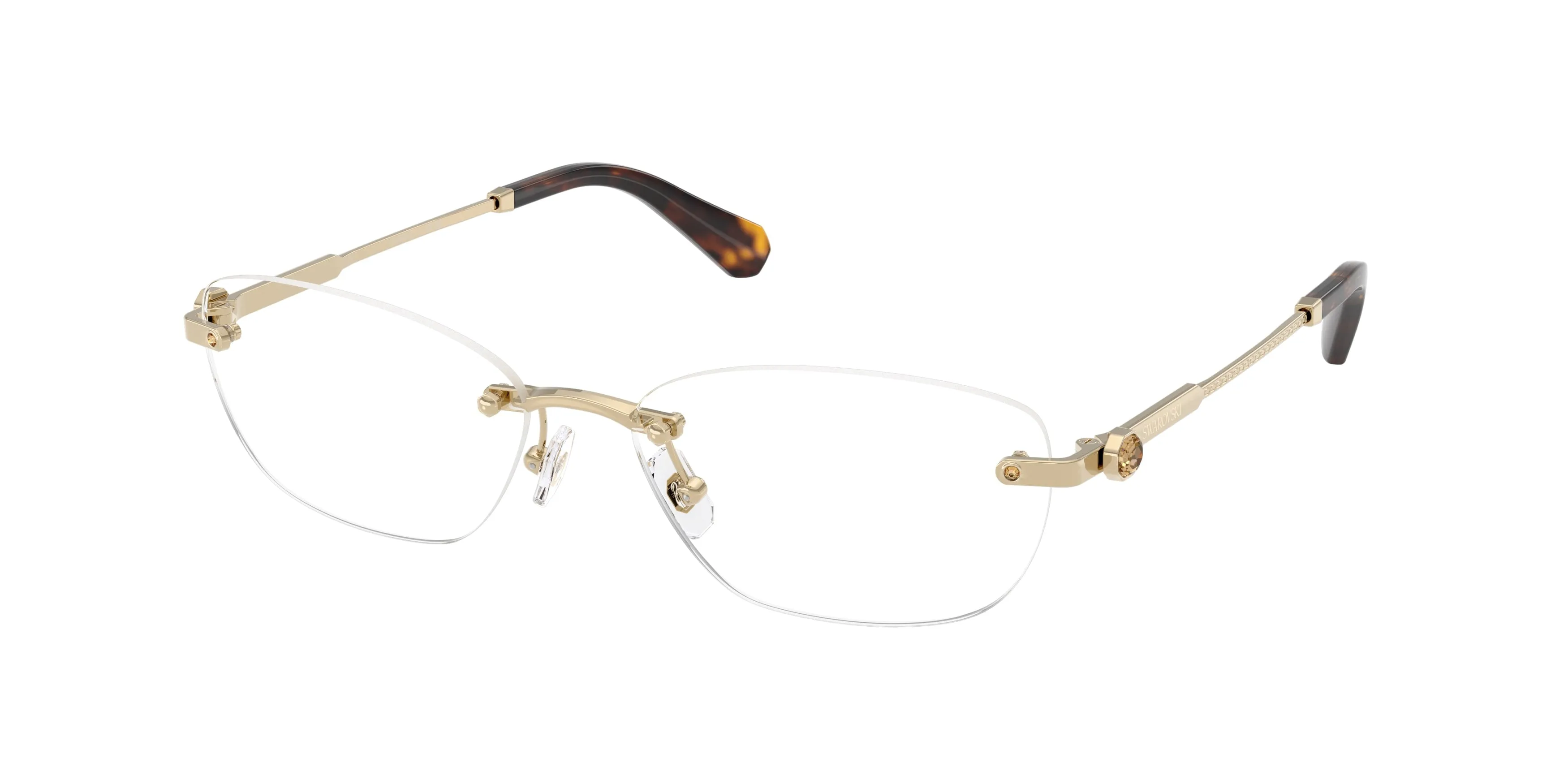 Swarovski SK1037 4028 Montature da vista Metallo Oro Trasparente Rotonda Normale - immagine 1