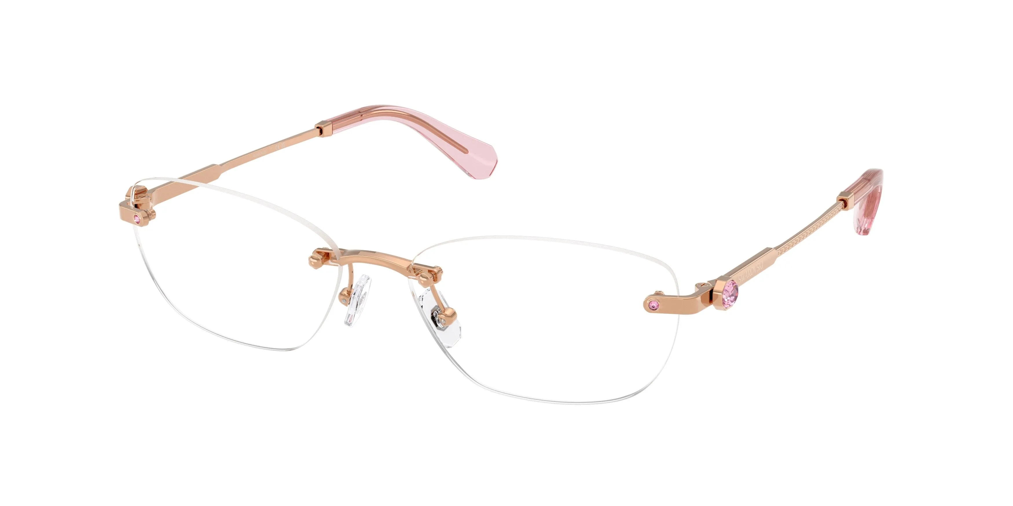 Swarovski SK1037 4014 Montature da vista Metallo Oro Trasparente Rotonda Normale - immagine 1