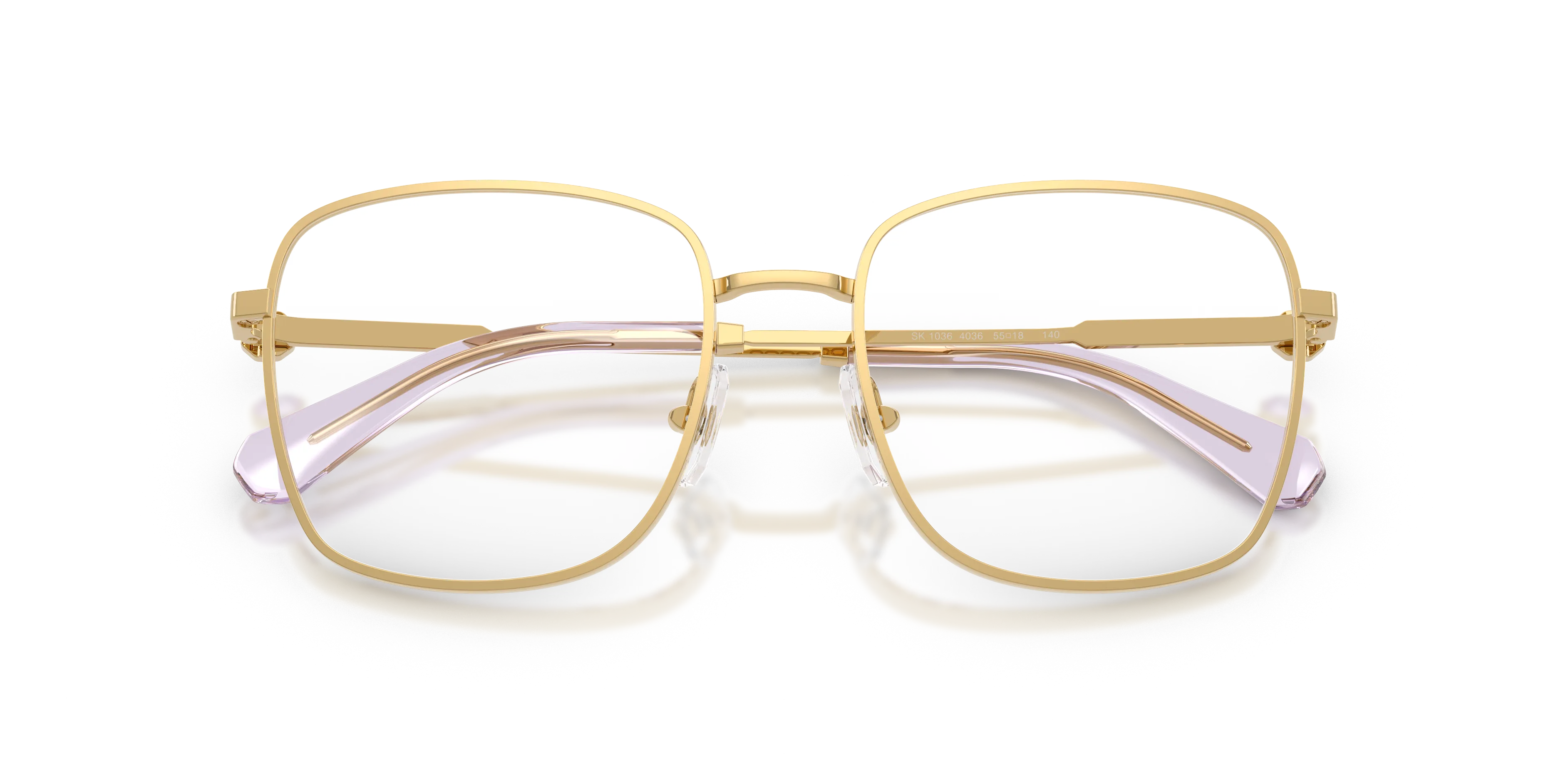 Swarovski SK1036 4036 Montature da vista Metallo Oro Trasparente Squadrata Normale - immagine 2