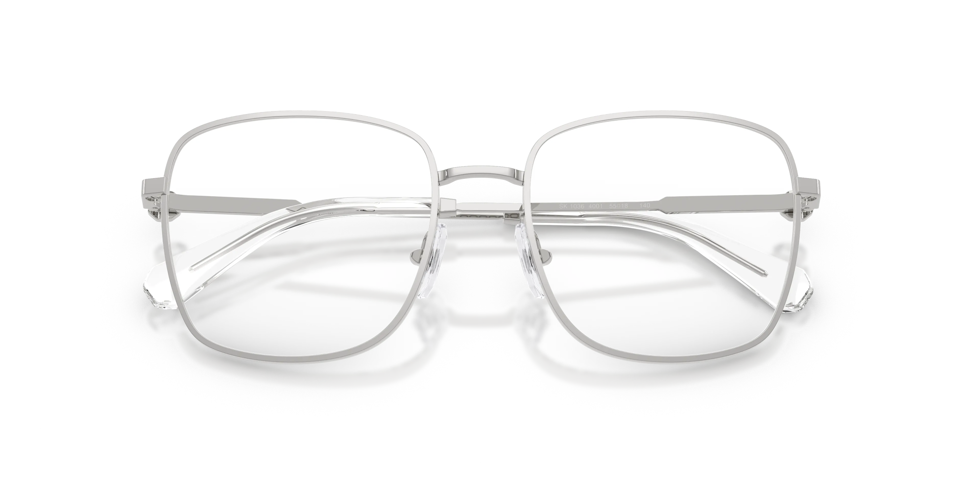Swarovski SK1036 4001 Montature da vista Metallo Argento Trasparente Squadrata Normale - immagine 2