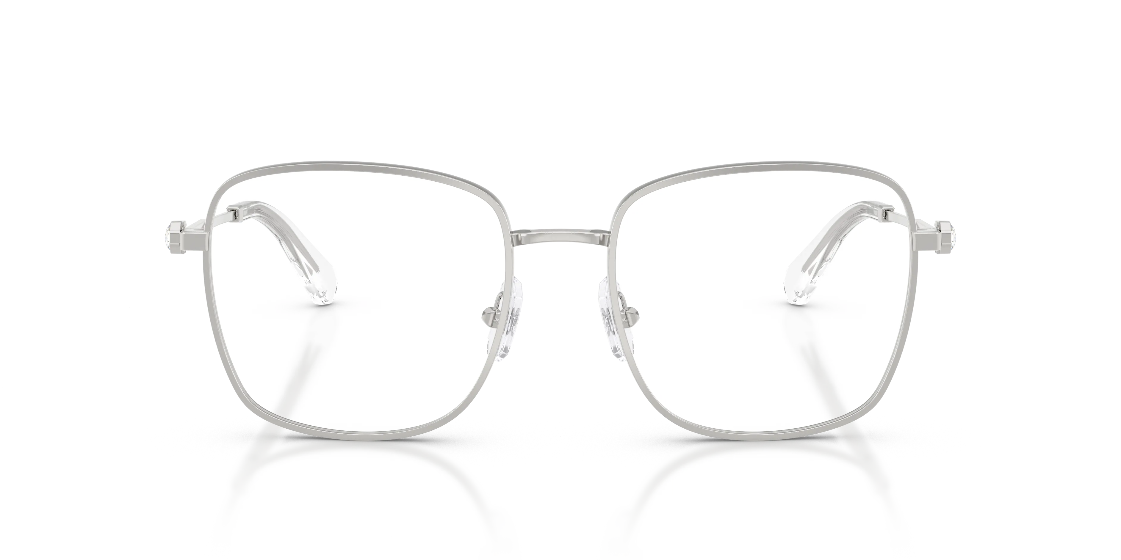 Swarovski SK1036 4001 Montature da vista Metallo Argento Trasparente Squadrata Normale - immagine 3