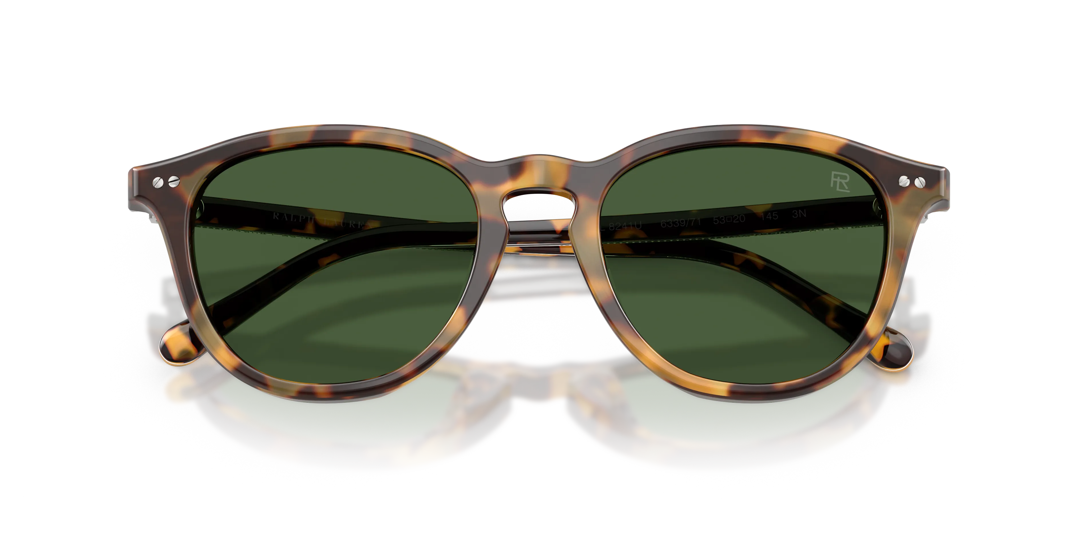 Ralph Lauren RL8241U 633971 Occhiali da sole Acetato Tartaruga Verde Pantos Normale - immagine 2