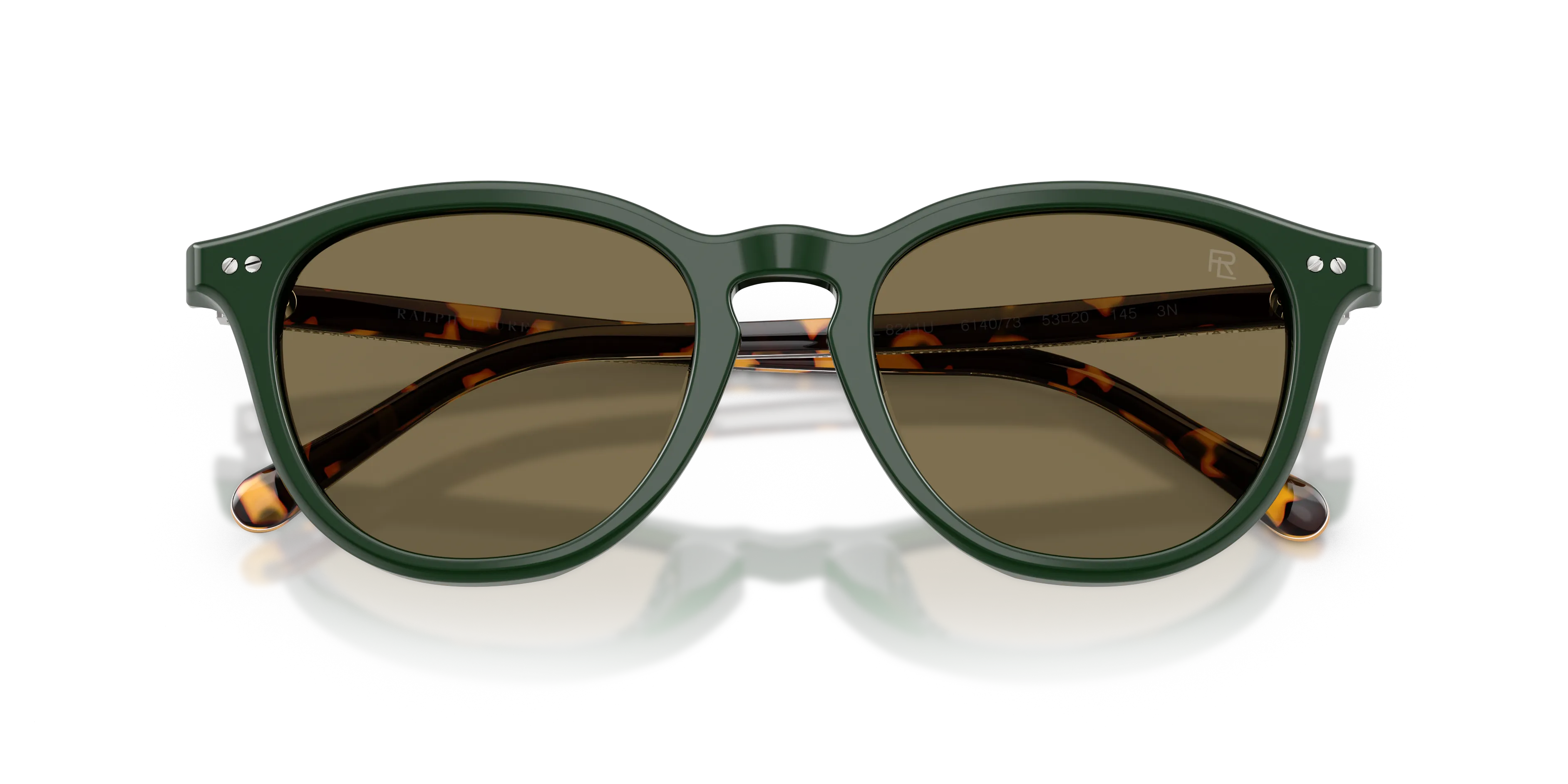 Ralph Lauren RL8241U 614073 Occhiali da sole Acetato Verde Marrone Pantos Normale - immagine 2