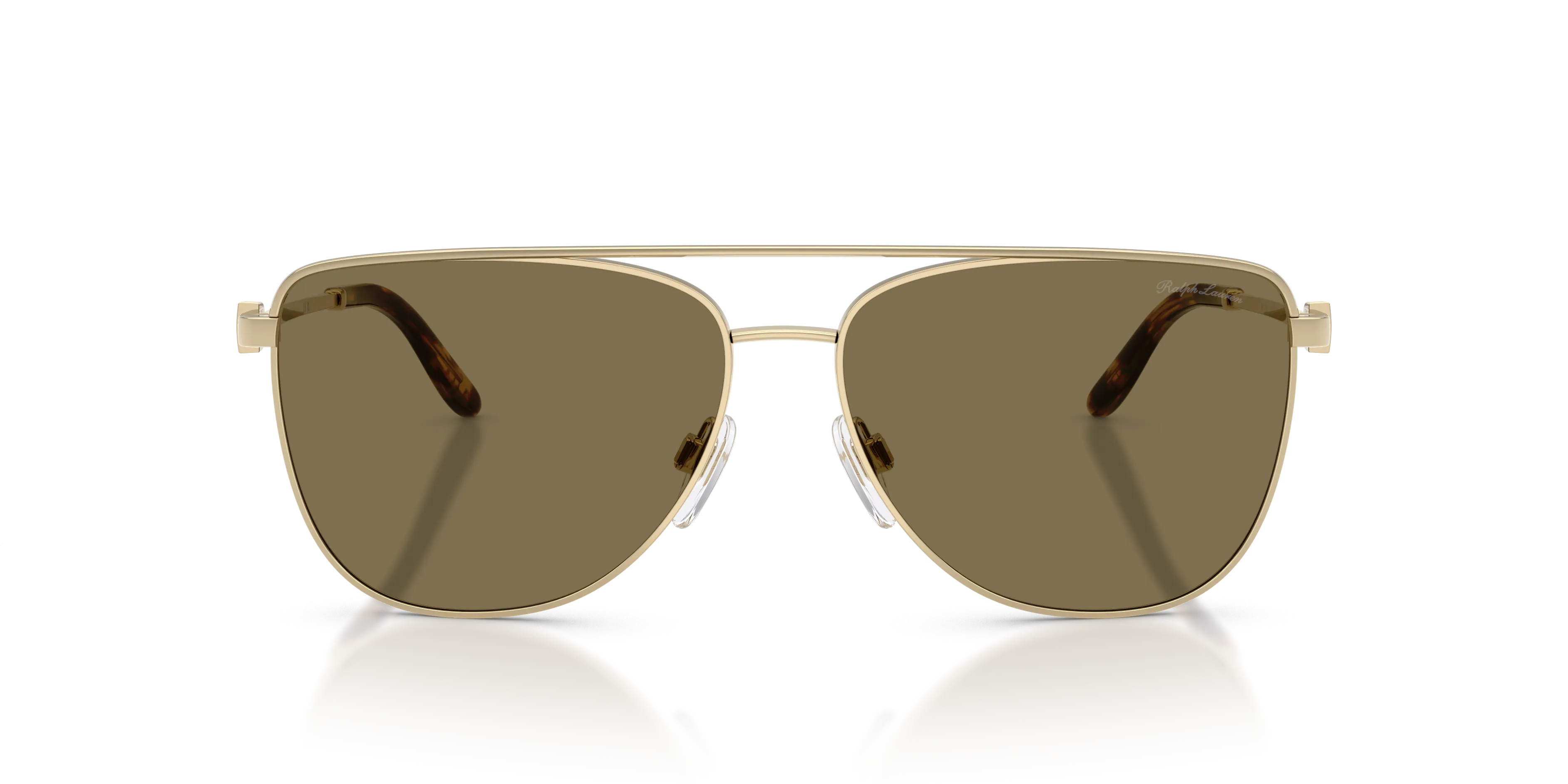 Ralph Lauren RL7096 911673 Occhiali da sole Metallo Oro Marrone Pilot Normale - immagine 3