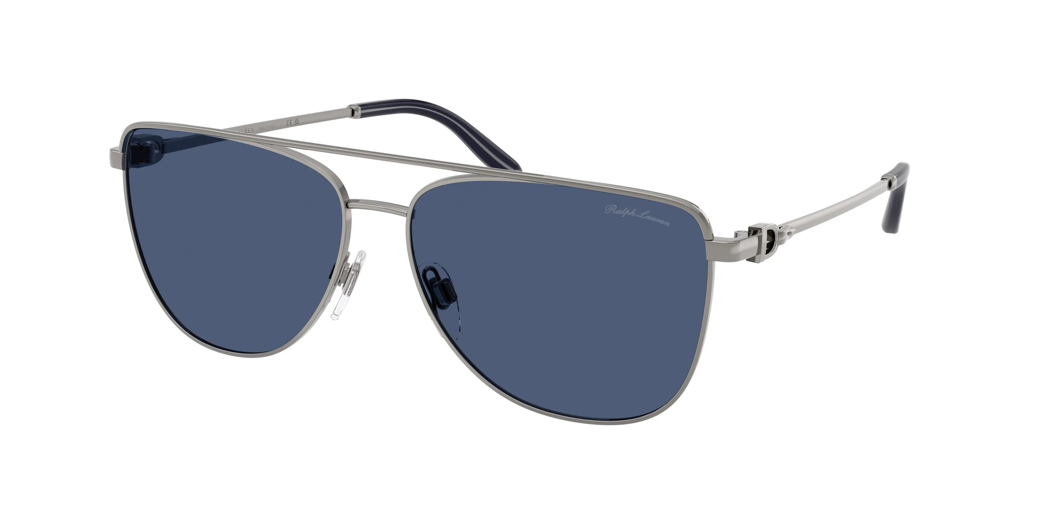 Ralph Lauren RL7096 900280 Occhiali da sole Metallo Grigio Blu Pilot Normale - immagine 1