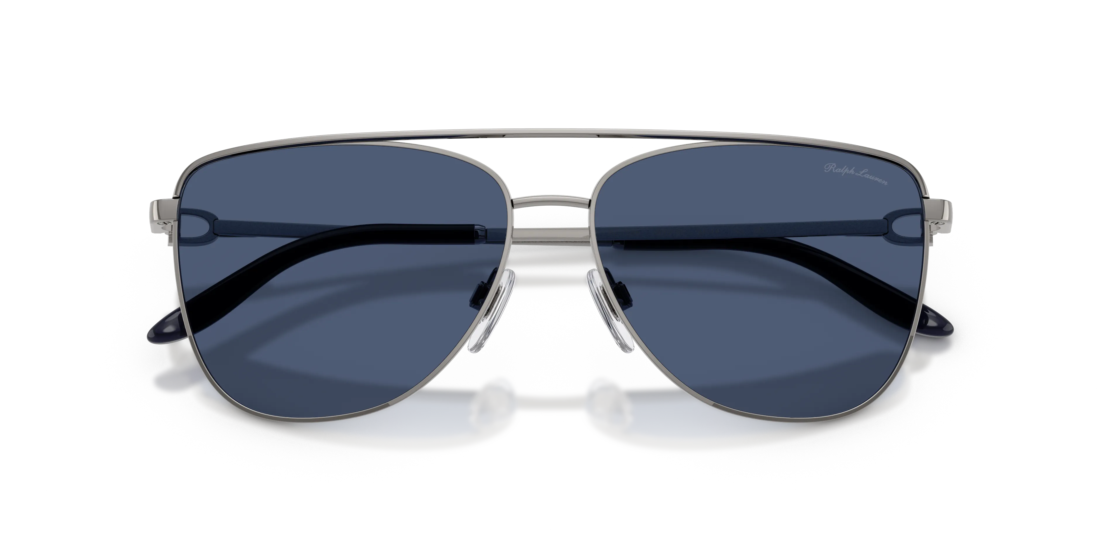 Ralph Lauren RL7096 900280 Occhiali da sole Metallo Grigio Blu Pilot Normale - immagine 2