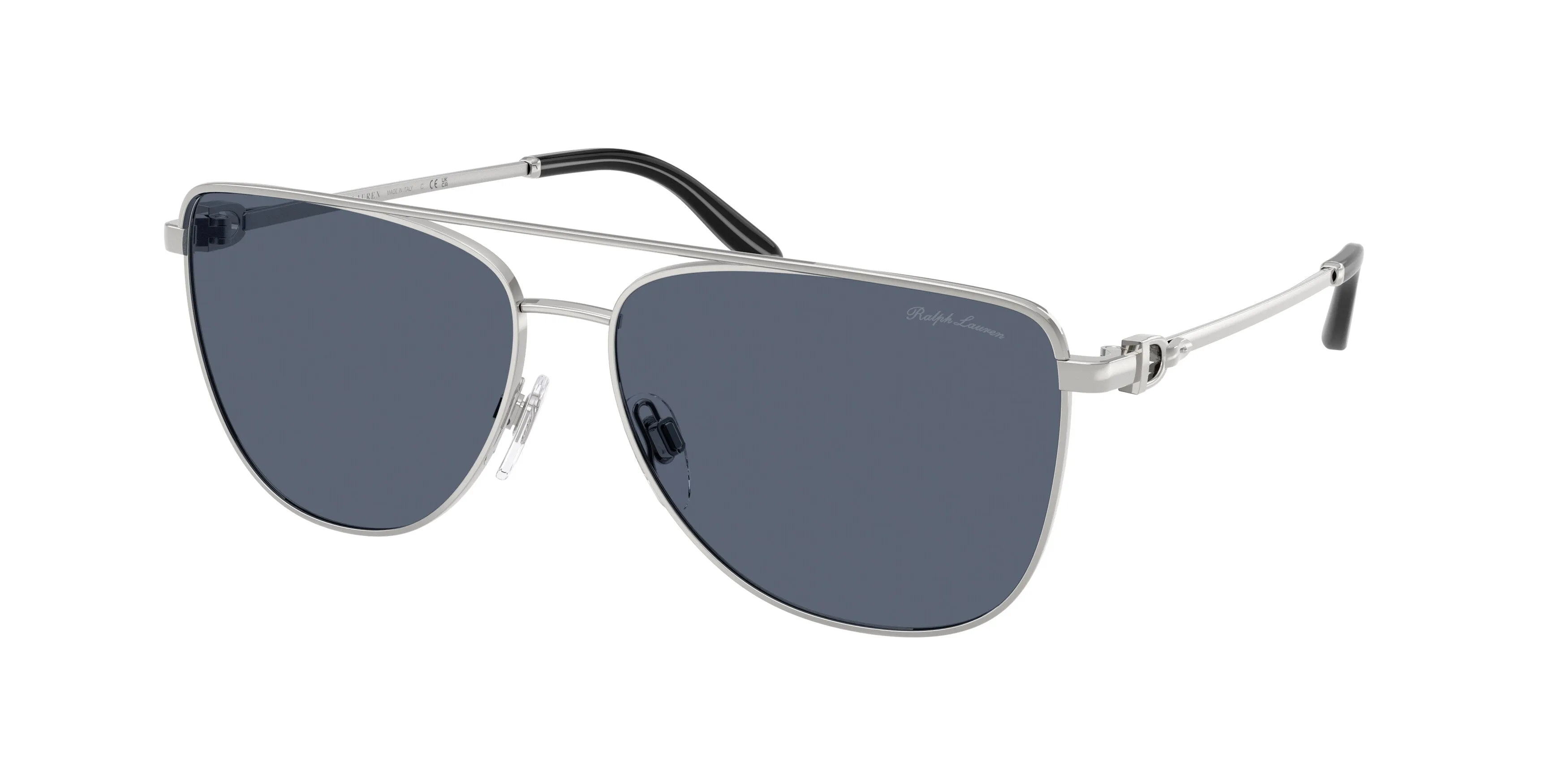 Ralph Lauren RL7096 900187 Occhiali da sole Metallo Argento Grigio Pilot Normale - immagine 1