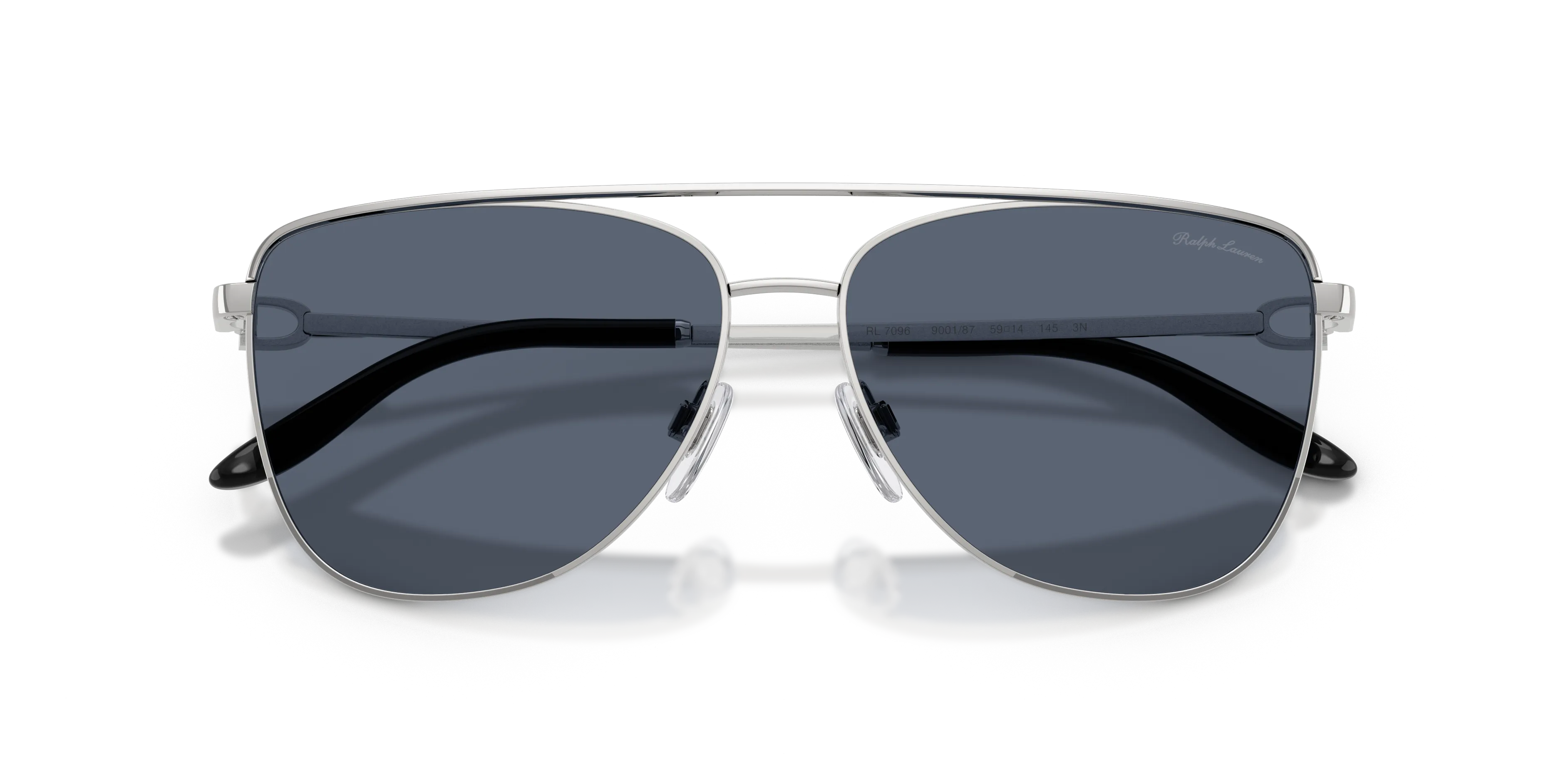 Ralph Lauren RL7096 900187 Occhiali da sole Metallo Argento Grigio Pilot Normale - immagine 2