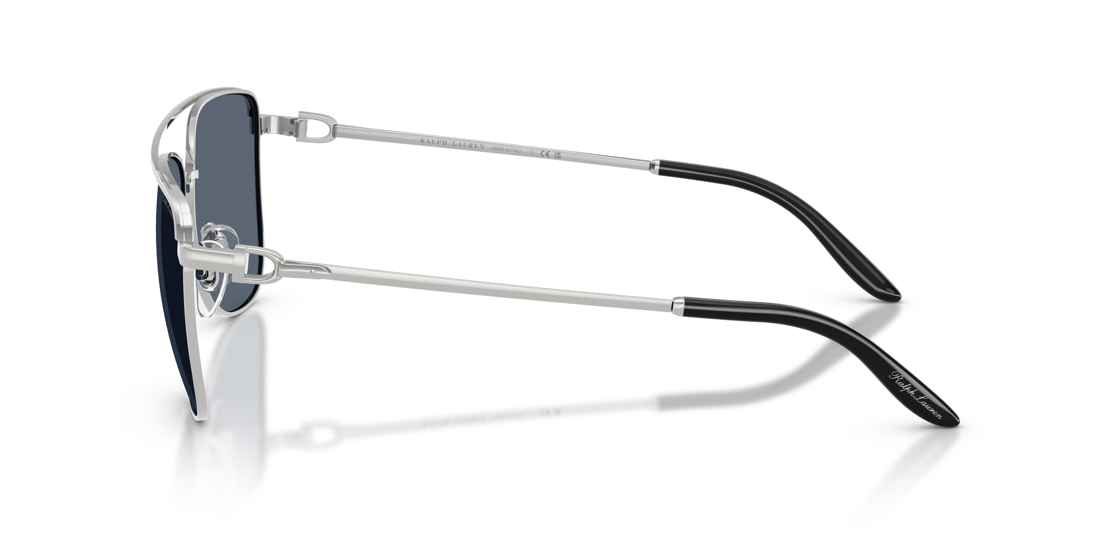 Ralph Lauren RL7096 900187 Occhiali da sole Metallo Argento Grigio Pilot Normale - immagine 4