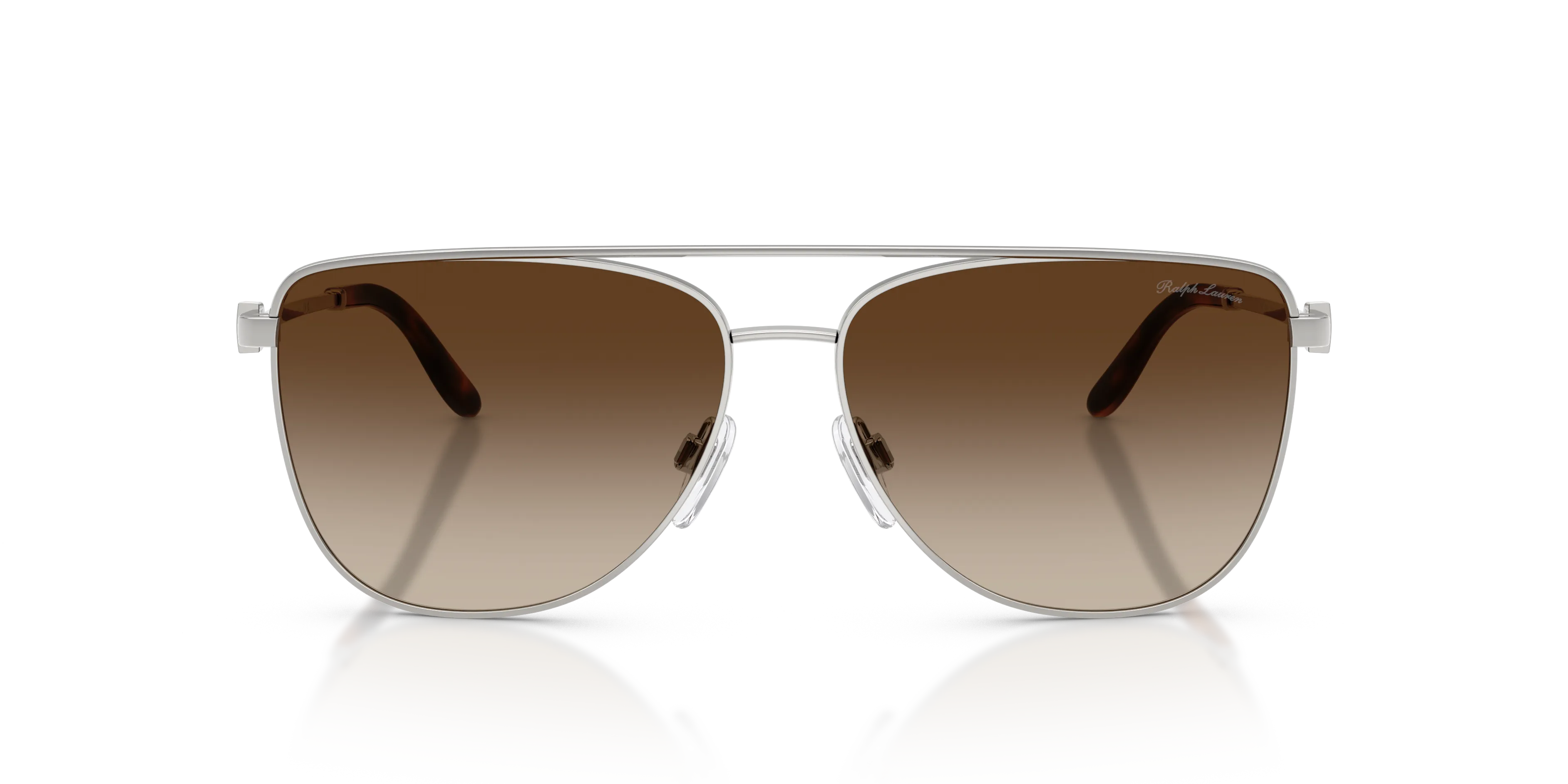 Ralph Lauren RL7096 900113 Occhiali da sole Metallo Argento Marrone Pilot Normale Sfumato - immagine 3