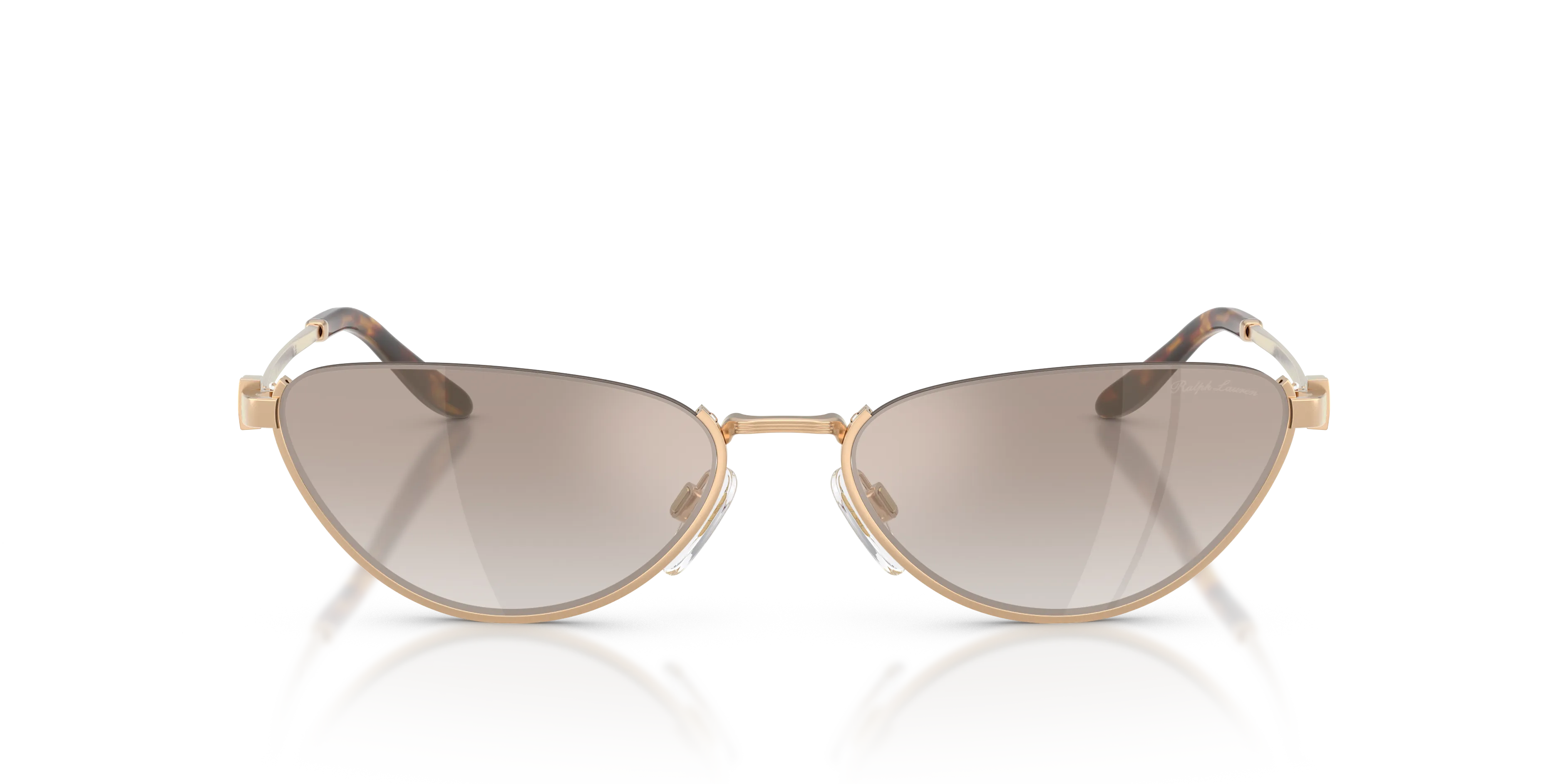 Ralph Lauren RL7095 94876E Occhiali da sole Metallo Oro Marrone Cat Eye Normale Sfumato - immagine 3
