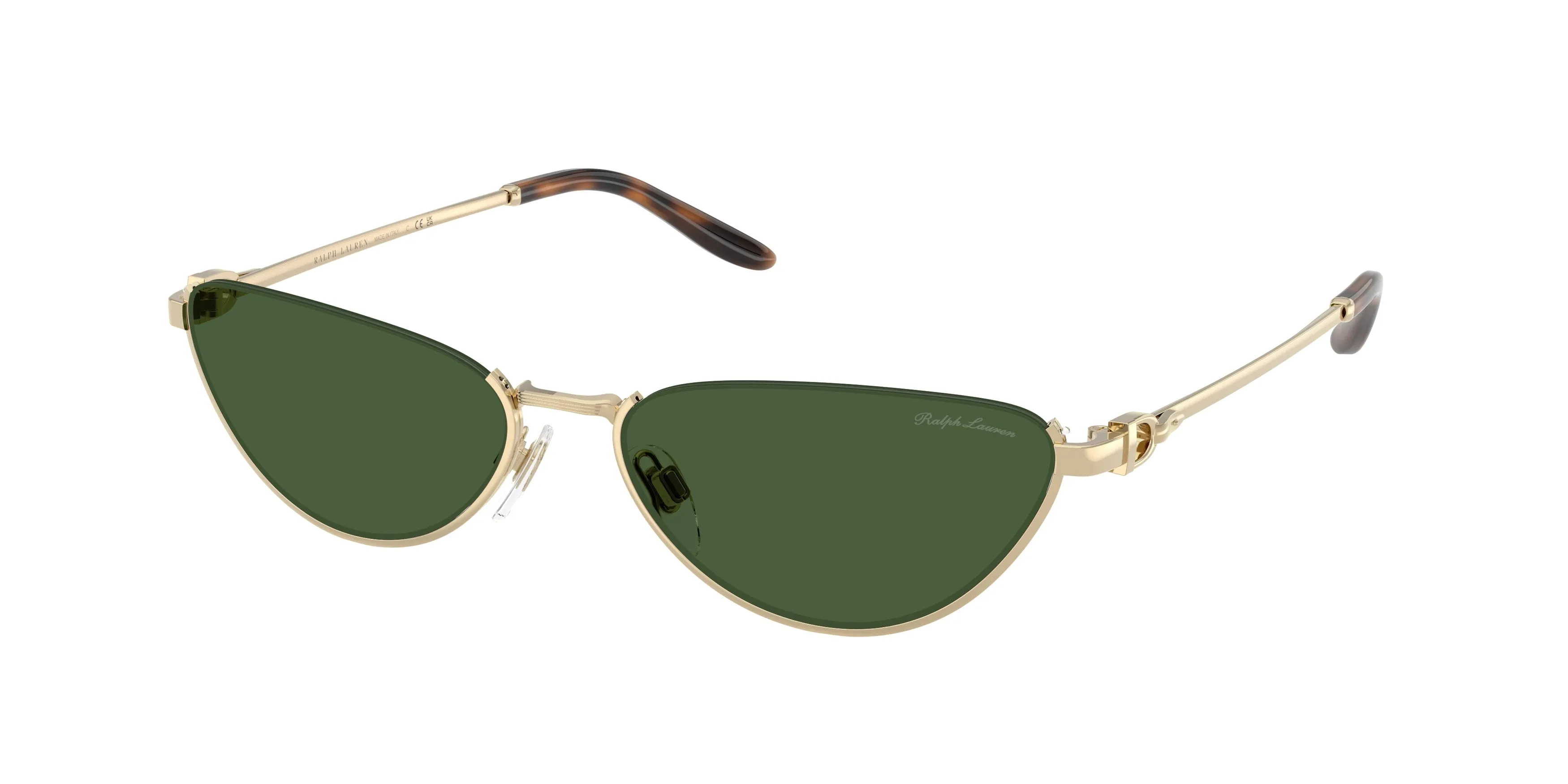 Ralph Lauren RL7095 911671 Occhiali da sole Metallo Oro Verde Cat Eye Normale - immagine 1