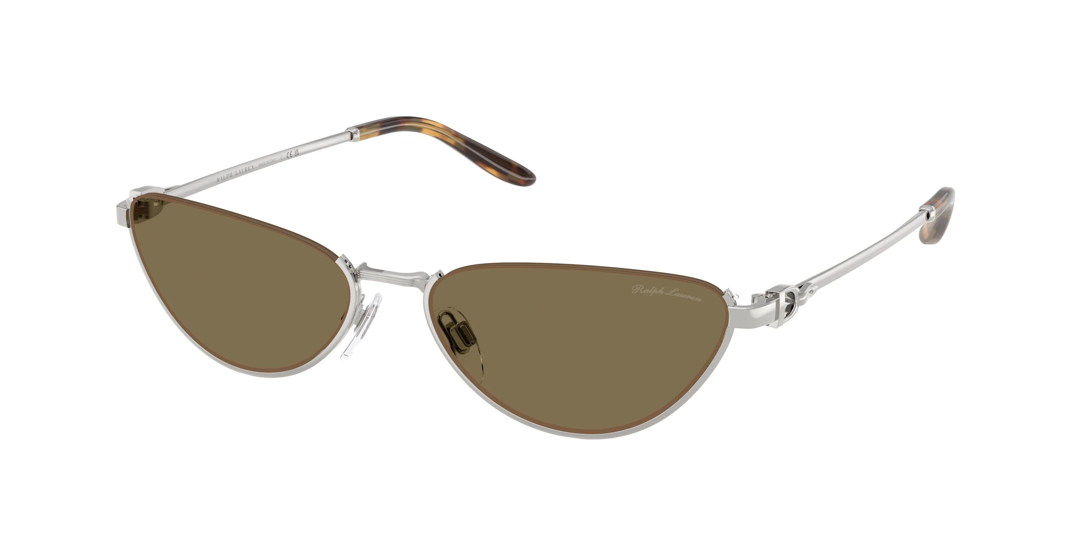 Ralph Lauren RL7095 900173 Occhiali da sole Metallo Argento Marrone Cat Eye Normale - immagine 1