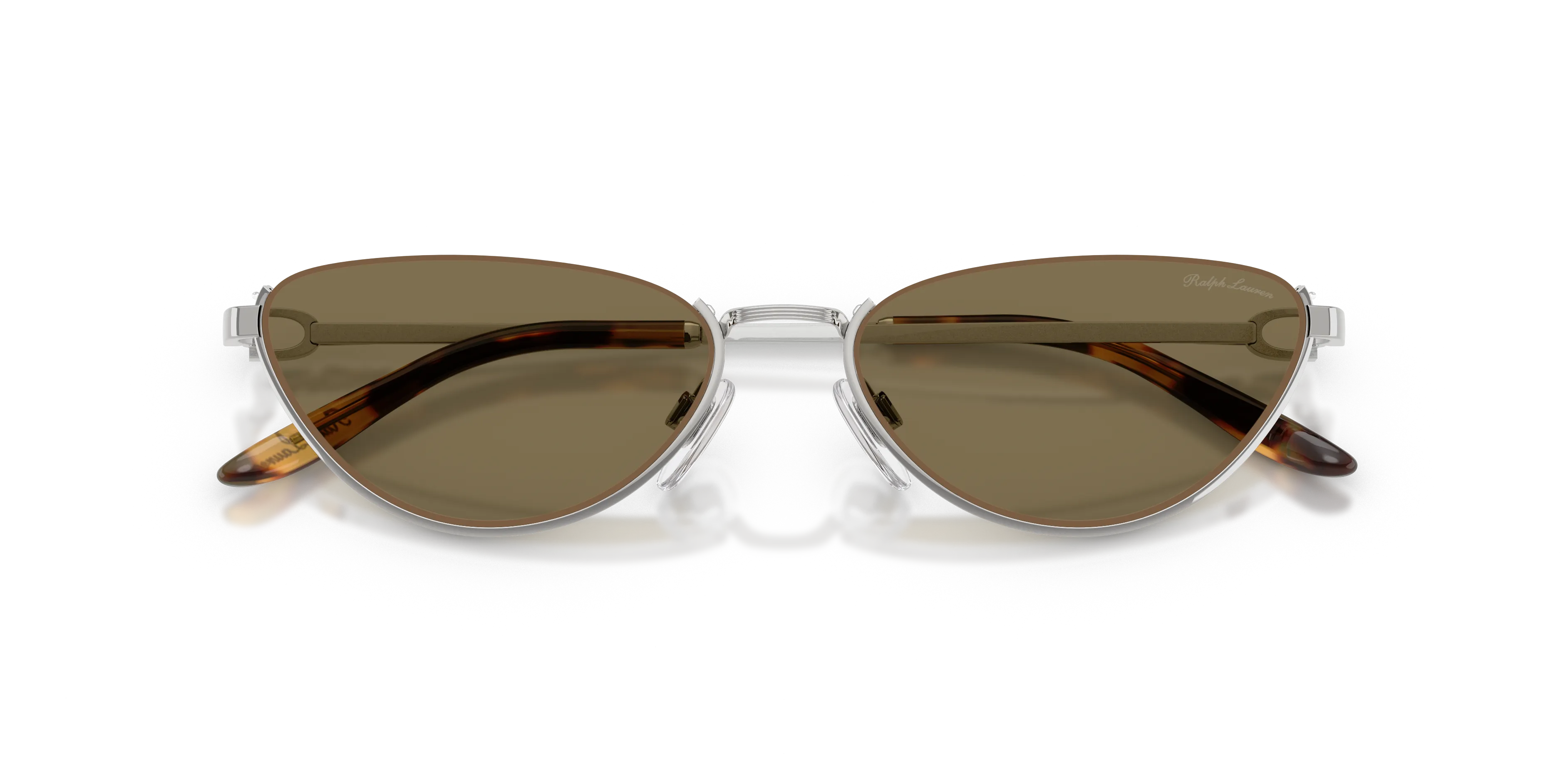 Ralph Lauren RL7095 900173 Occhiali da sole Metallo Argento Marrone Cat Eye Normale - immagine 2