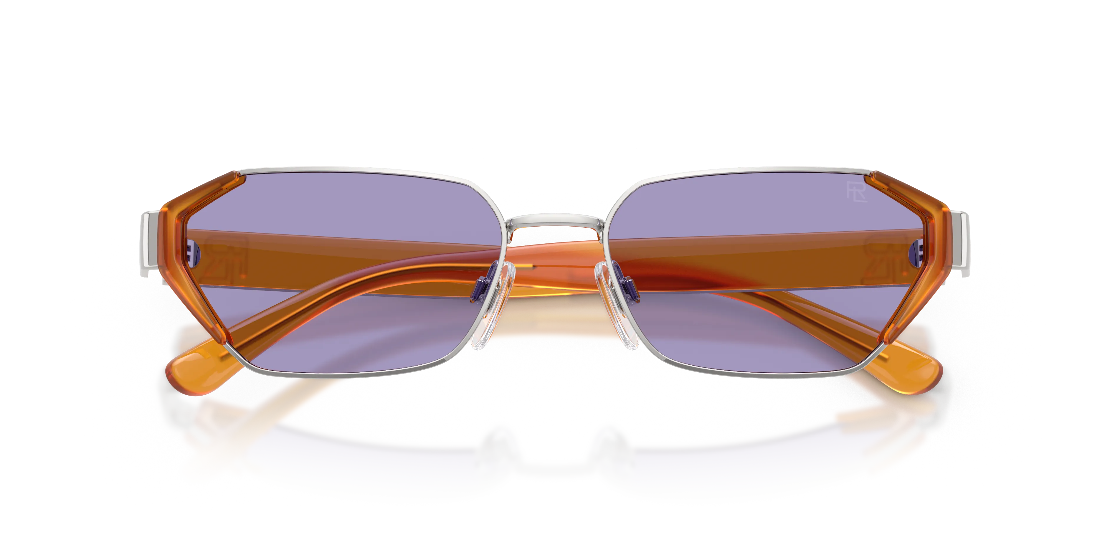 Ralph Lauren RL7094 90011A Occhiali da sole Metallo Argento Viola Geometrica Normale - immagine 2