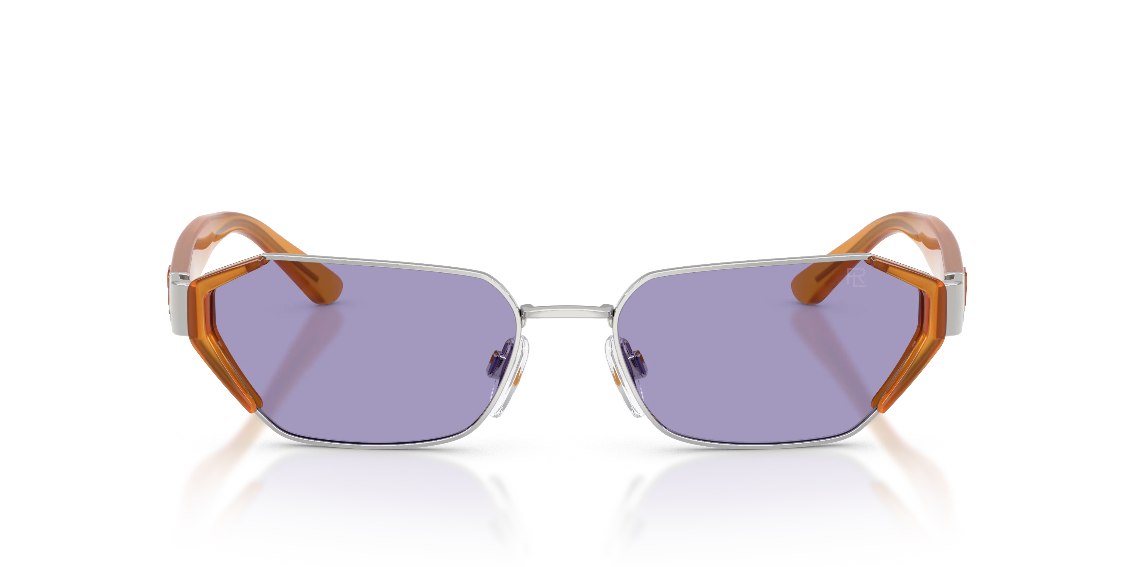 Ralph Lauren RL7094 90011A Occhiali da sole Metallo Argento Viola Geometrica Normale - immagine 3