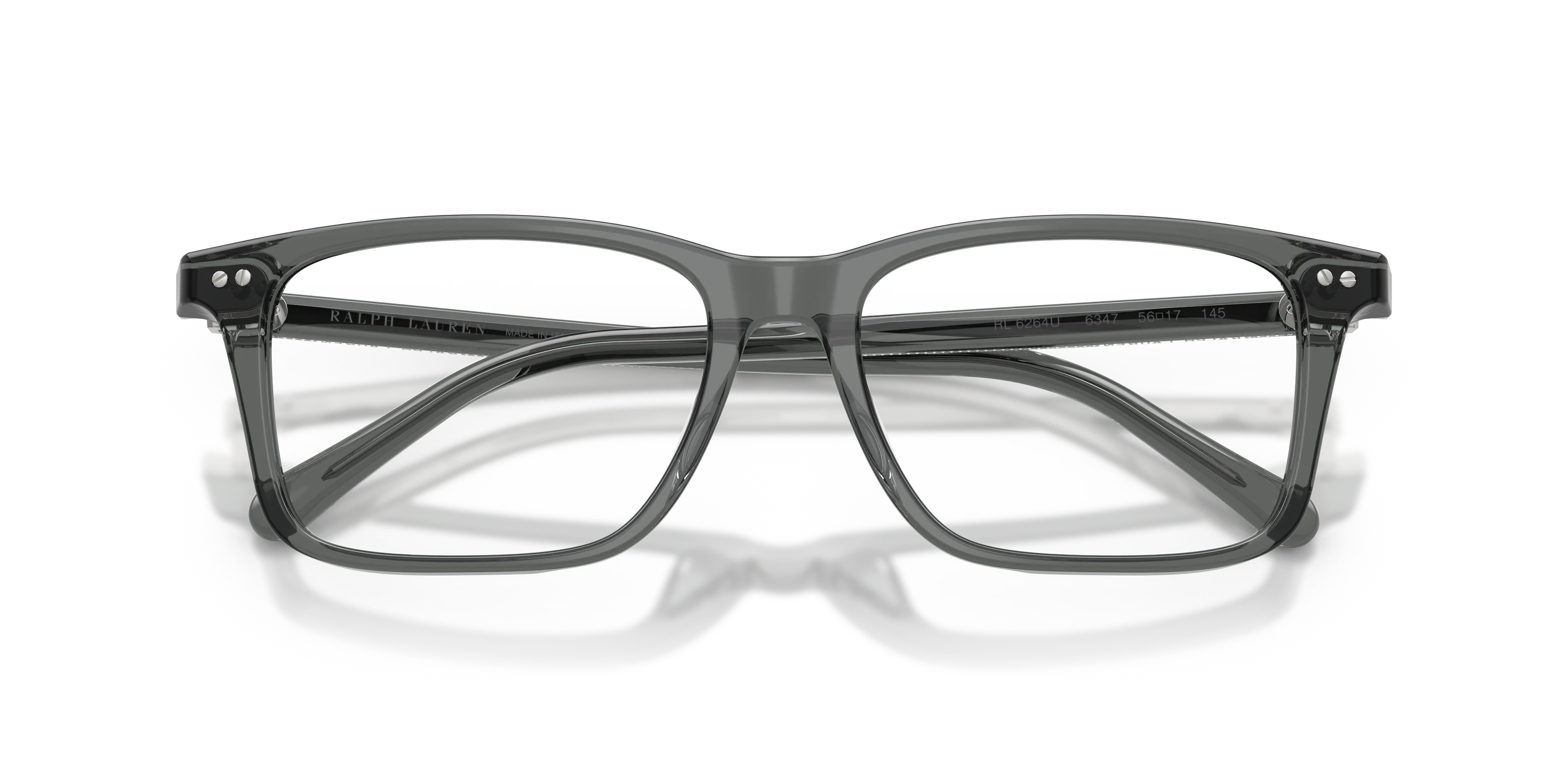 Ralph Lauren RL6264U 6347 Montature da vista Acetato Grigio Trasparente Rotonda Normale - immagine 2