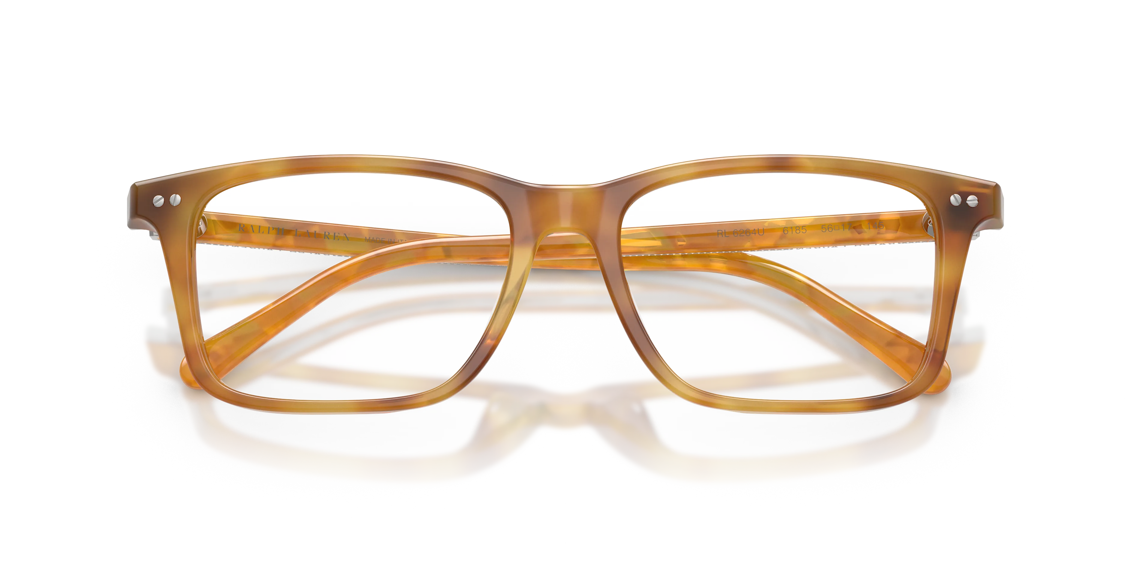Ralph Lauren RL6264U 6185 Montature da vista Acetato Tartaruga Trasparente Rotonda Normale - immagine 2