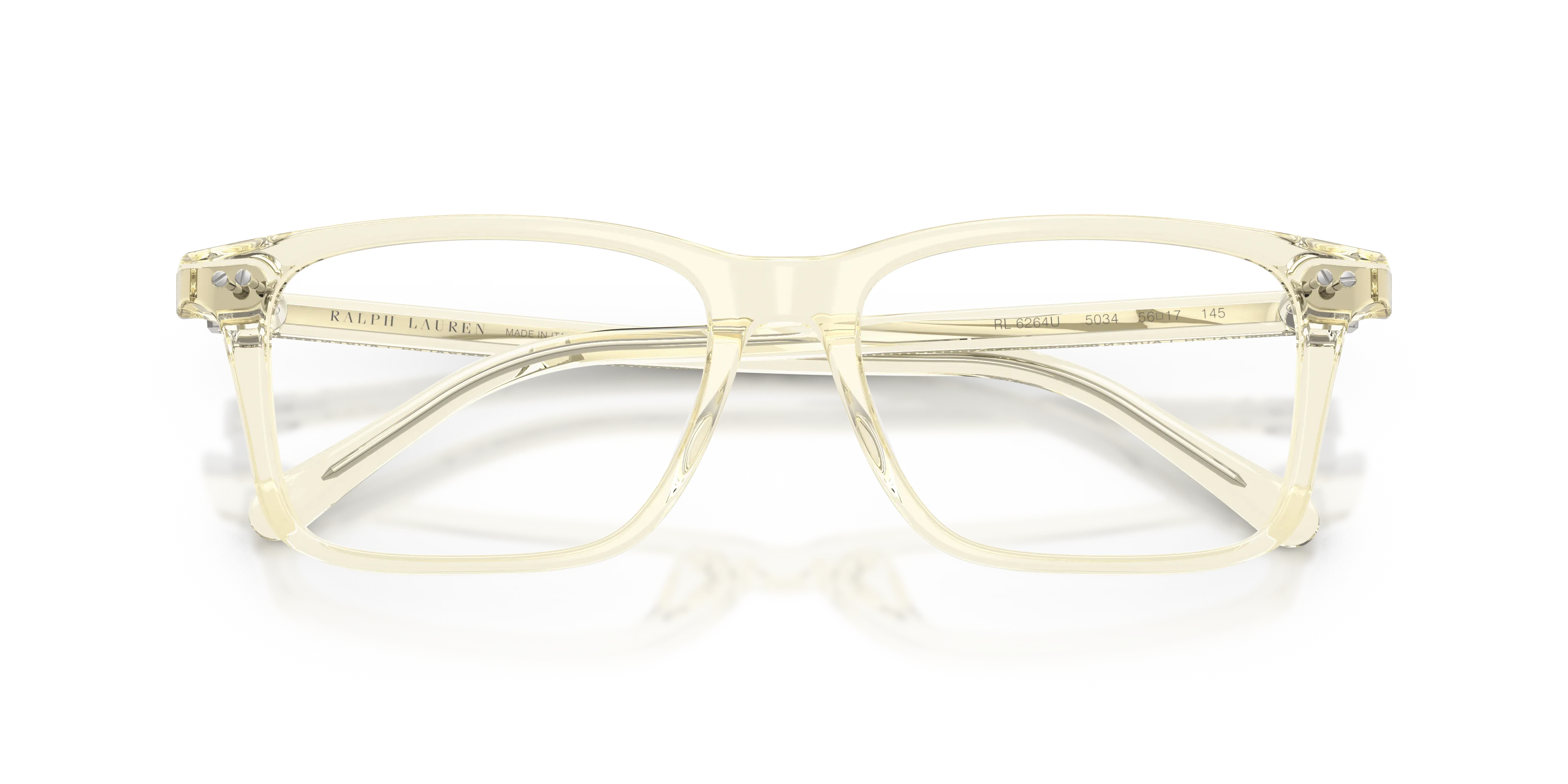 Ralph Lauren RL6264U 5034 Montature da vista Acetato Giallo Trasparente Rotonda Normale - immagine 2