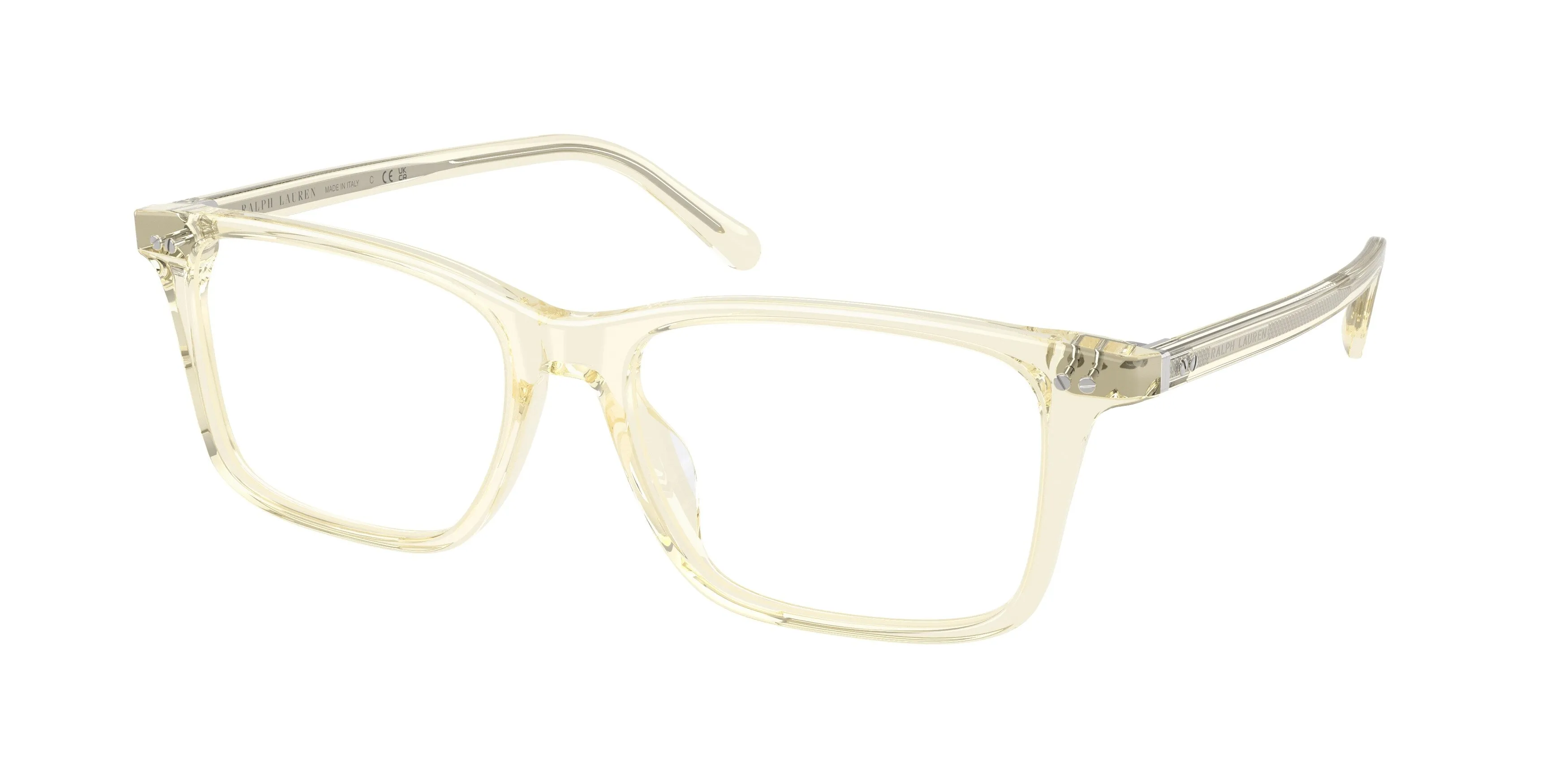 Ralph Lauren RL6264U 5034 Montature da vista Acetato Giallo Trasparente Rotonda Normale - immagine 1
