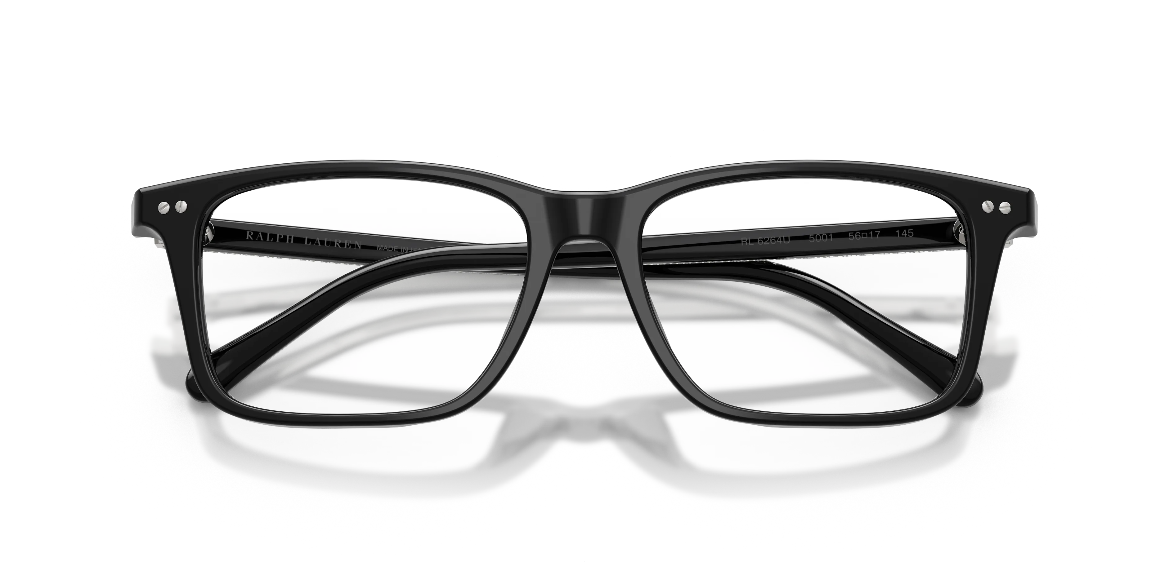 Ralph Lauren RL6264U 5001 Montature da vista Acetato Nero Trasparente Rotonda Normale - immagine 2
