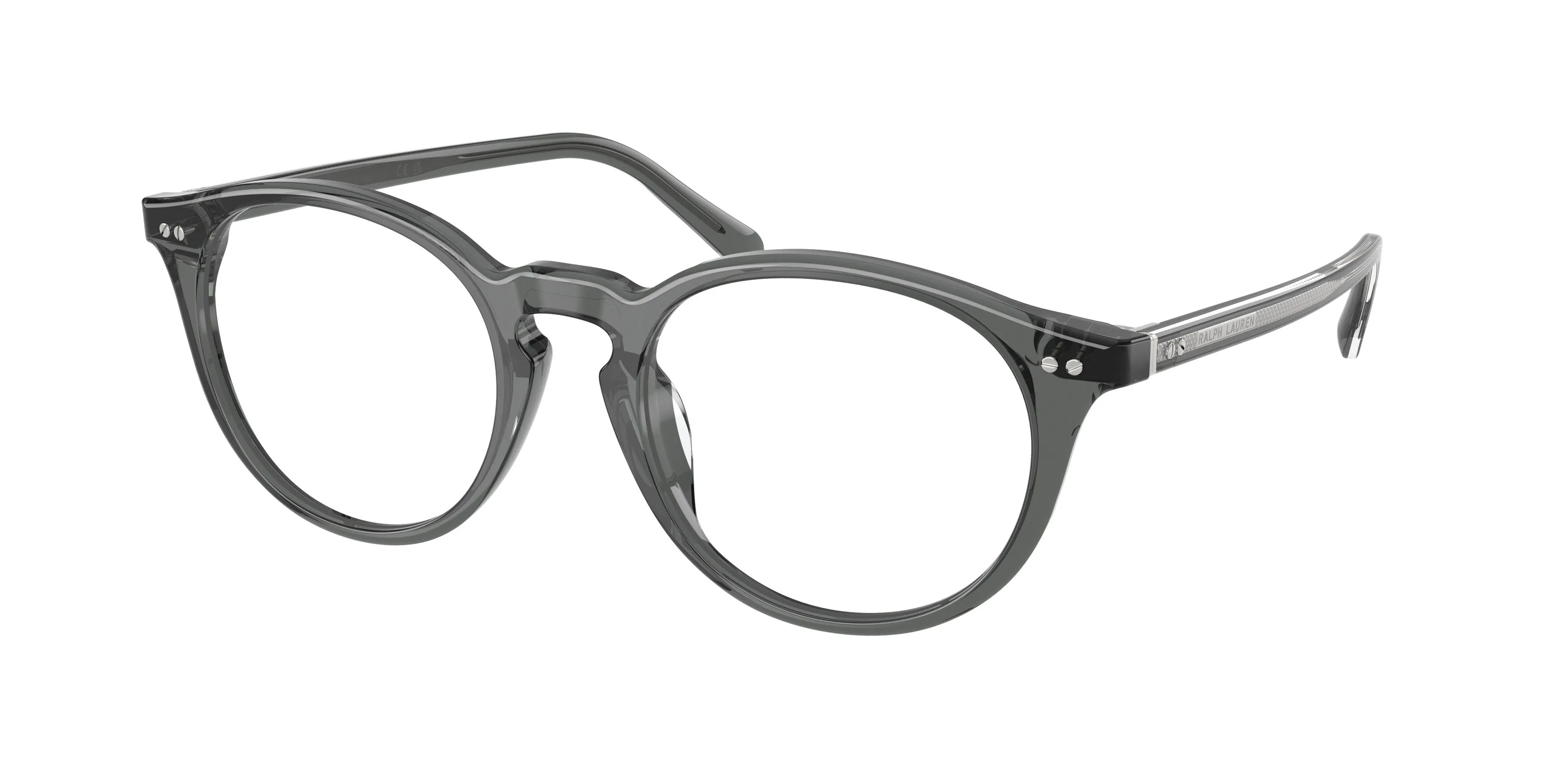 Ralph Lauren RL6263U 6347 Montature da vista Acetato Grigio Trasparente Rotonda Normale - immagine 1