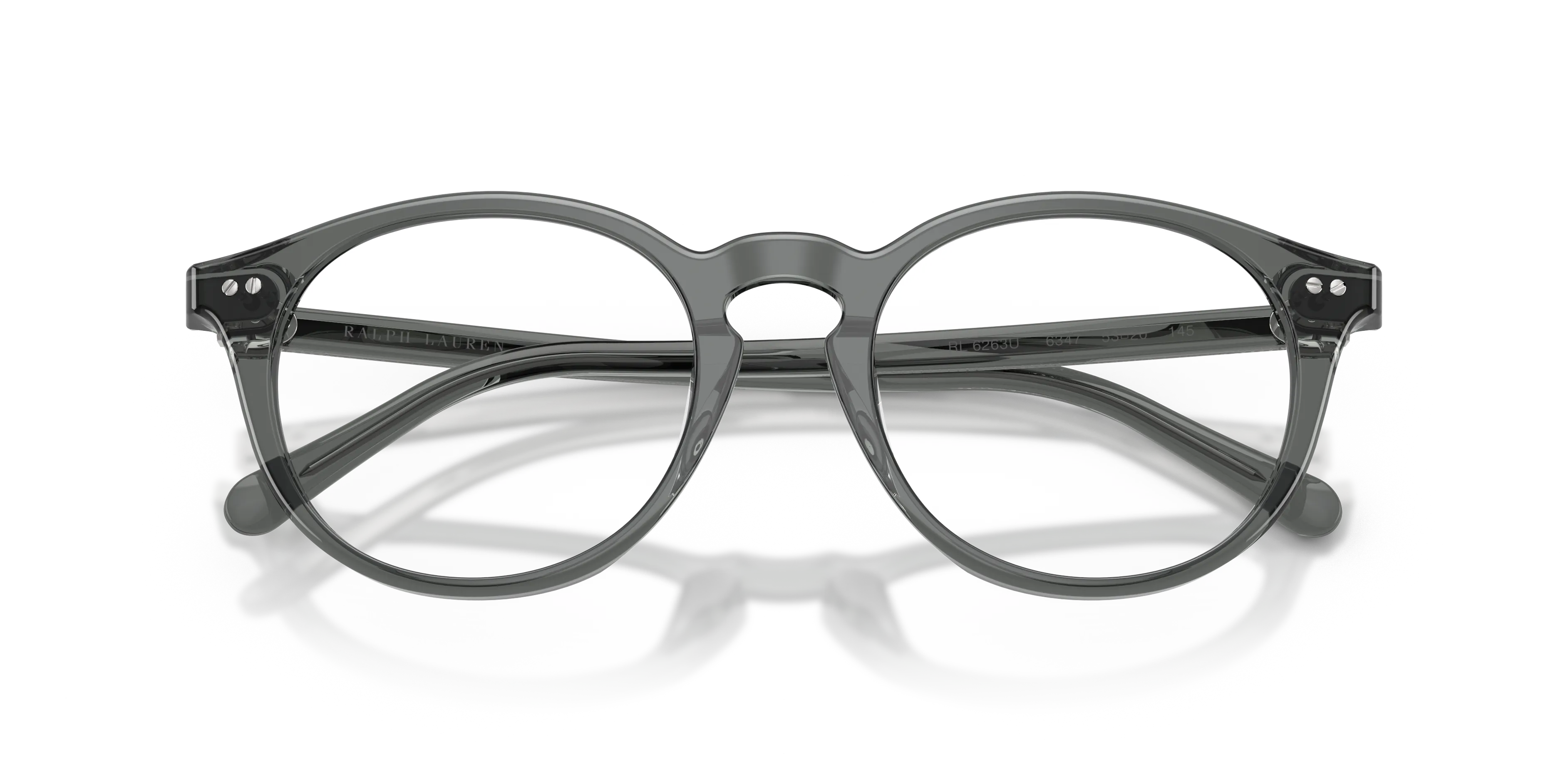 Ralph Lauren RL6263U 6347 Montature da vista Acetato Grigio Trasparente Rotonda Normale - immagine 2