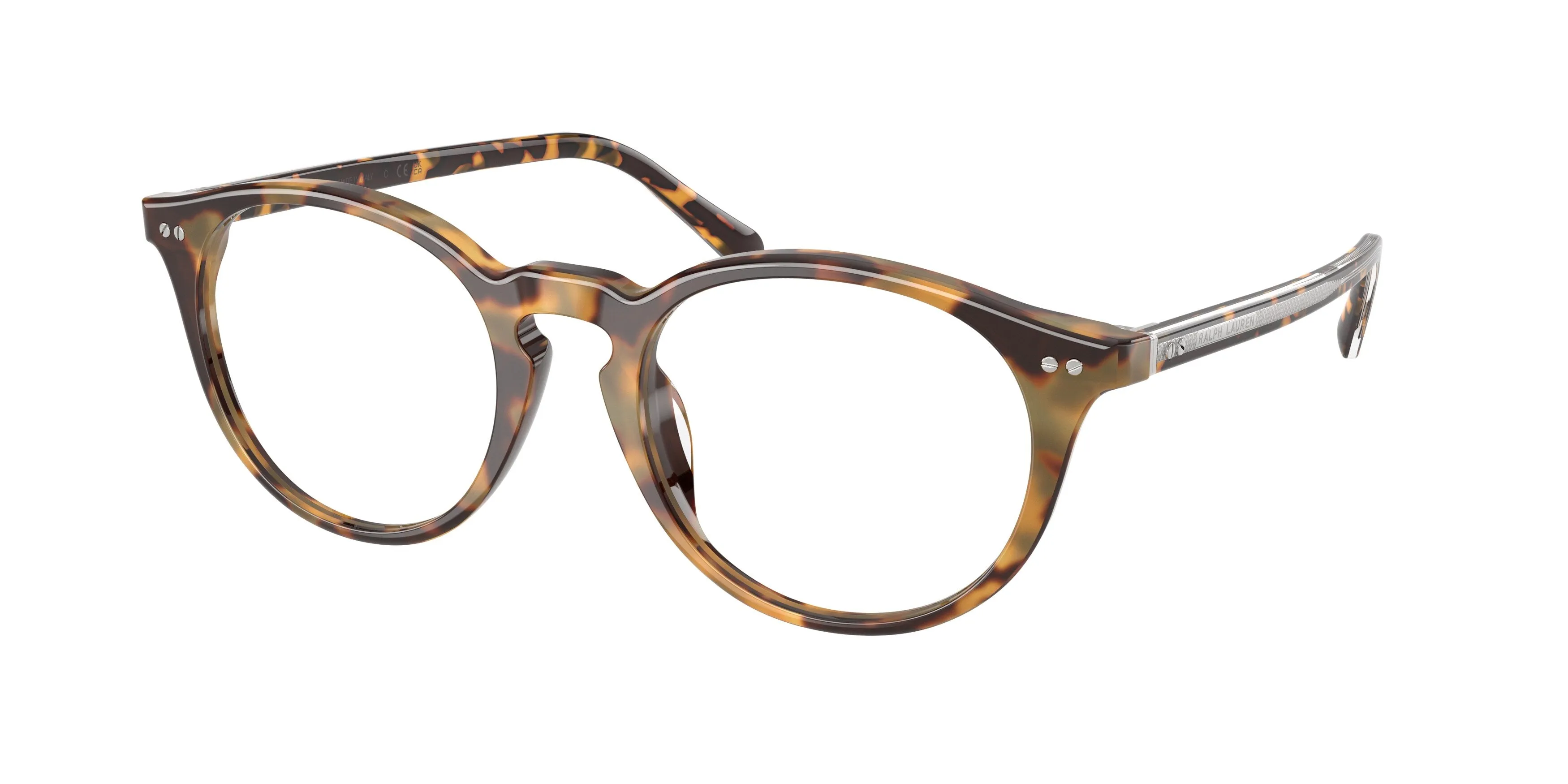Ralph Lauren RL6263U 6339 Montature da vista Acetato Tartaruga Trasparente Rotonda Normale - immagine 1