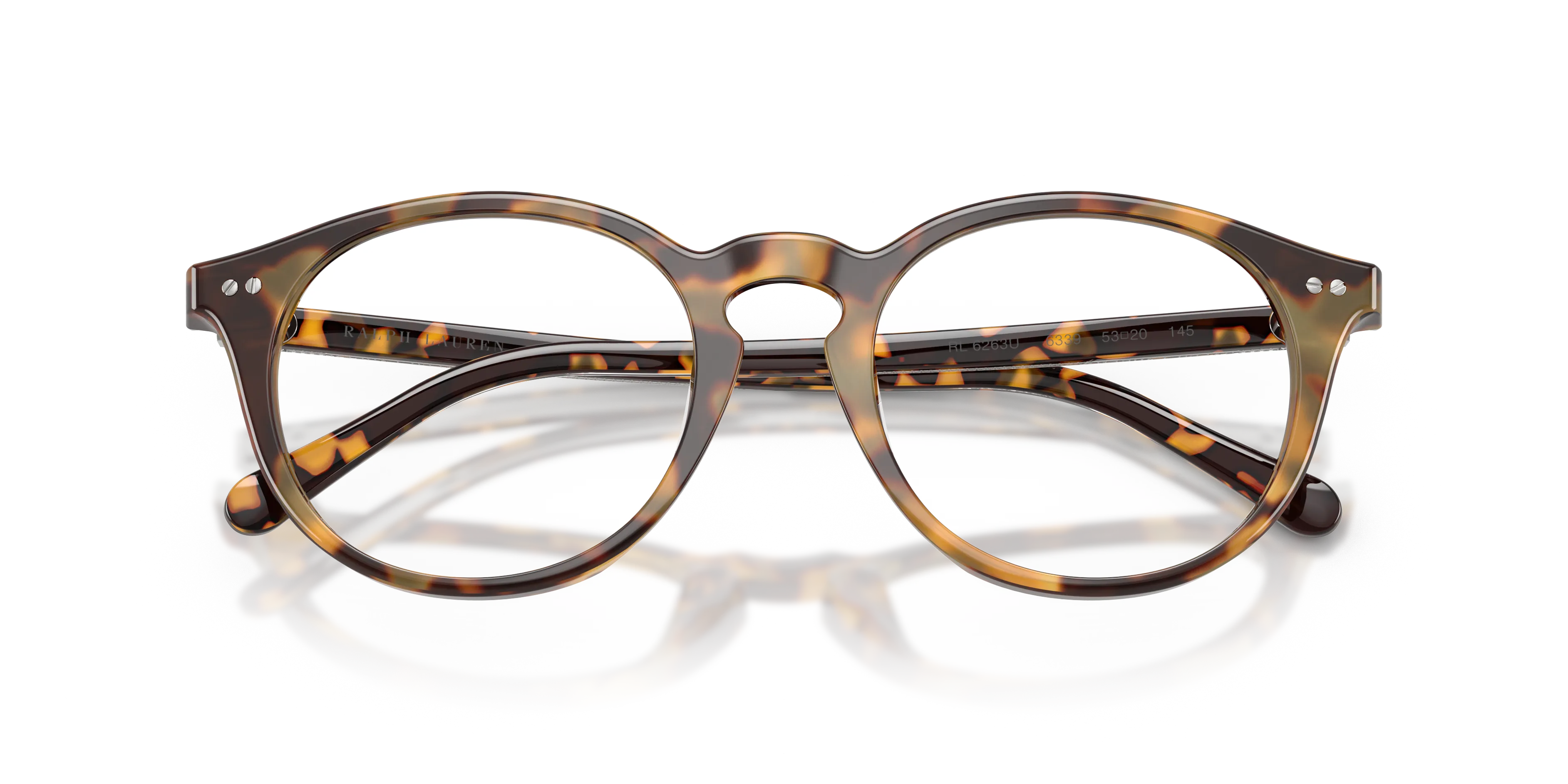 Ralph Lauren RL6263U 6339 Montature da vista Acetato Tartaruga Trasparente Rotonda Normale - immagine 2