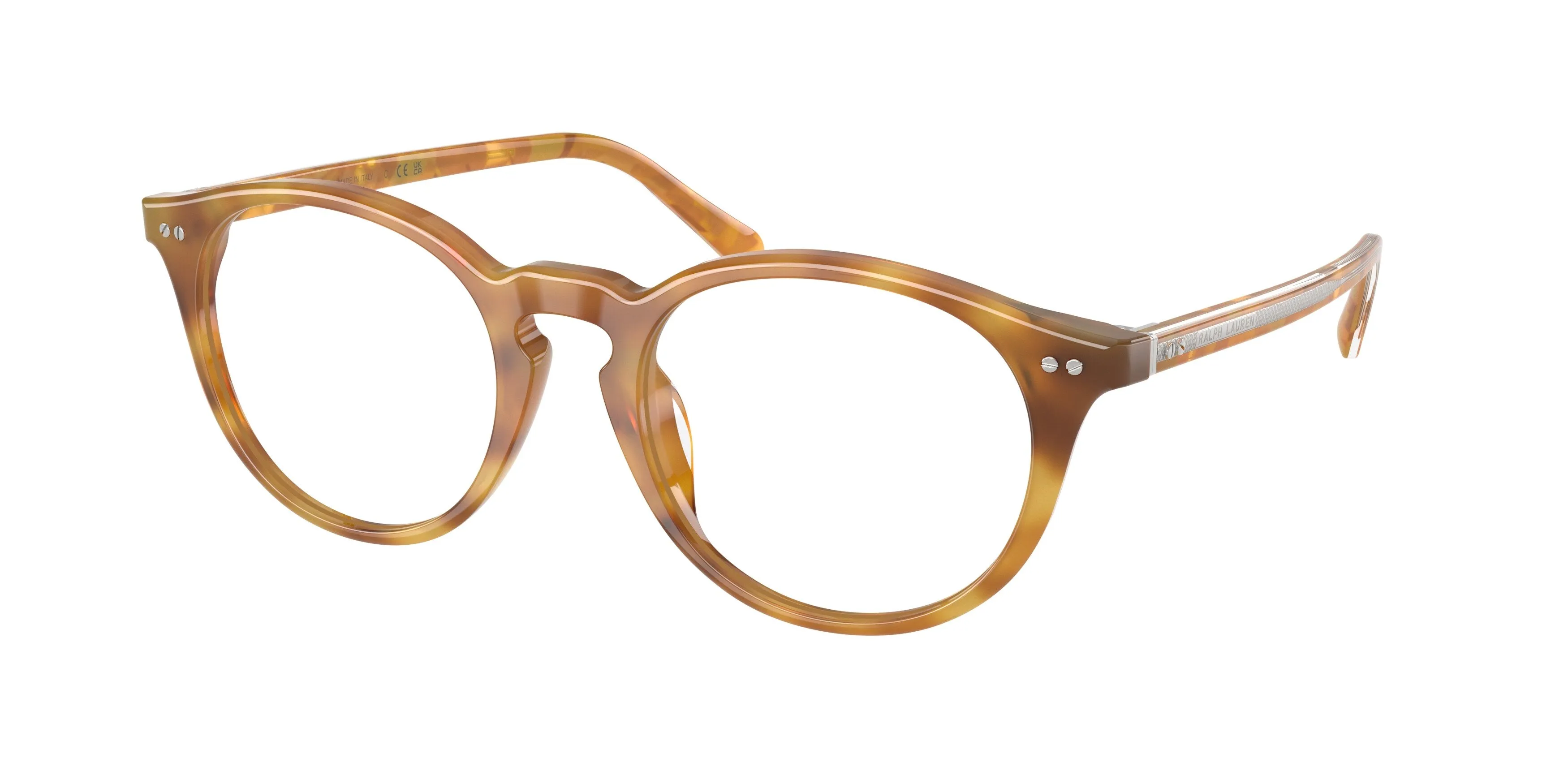 Ralph Lauren RL6263U 6185 Montature da vista Acetato Tartaruga Trasparente Rotonda Normale - immagine 1