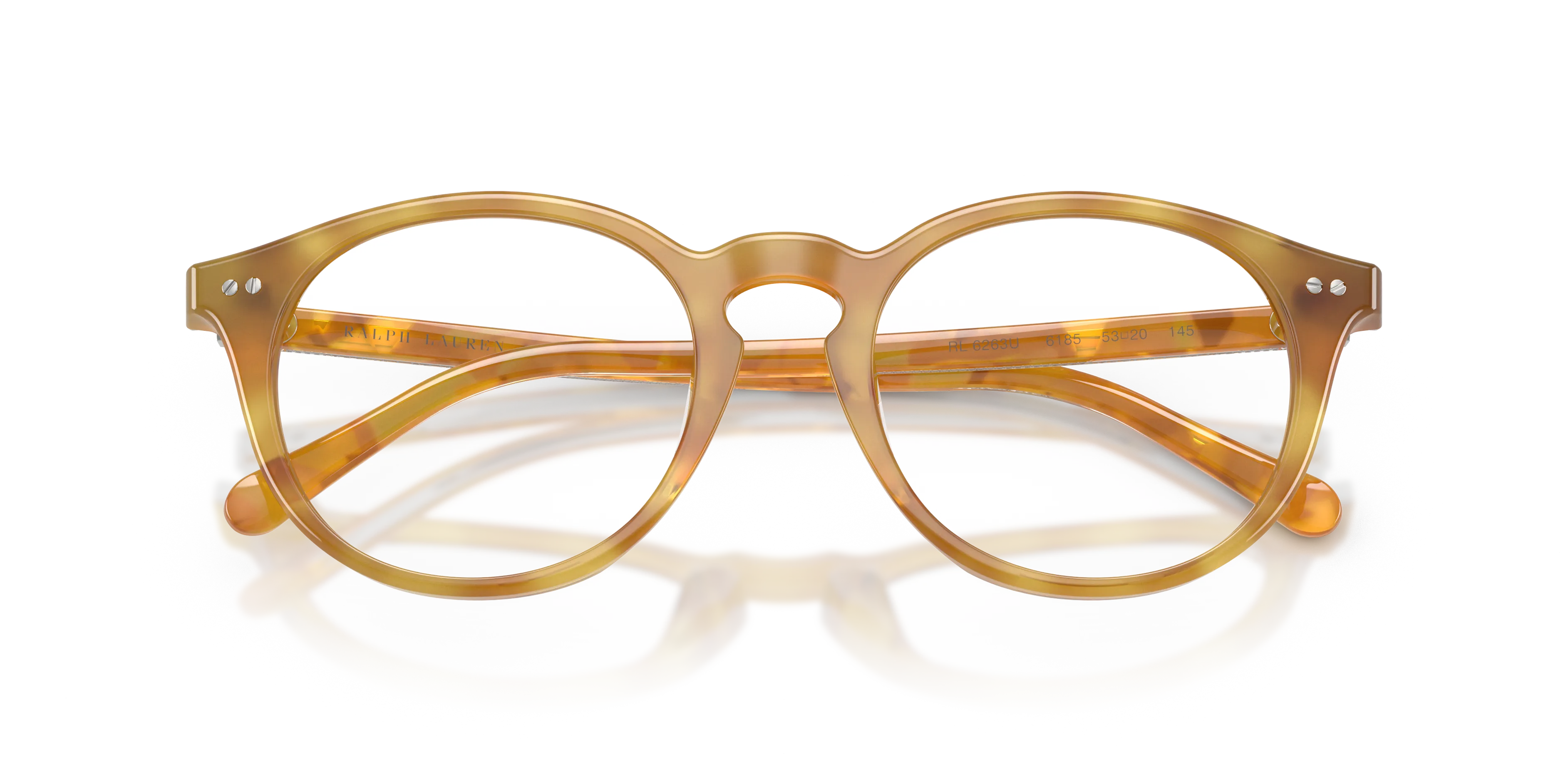 Ralph Lauren RL6263U 6185 Montature da vista Acetato Tartaruga Trasparente Rotonda Normale - immagine 2