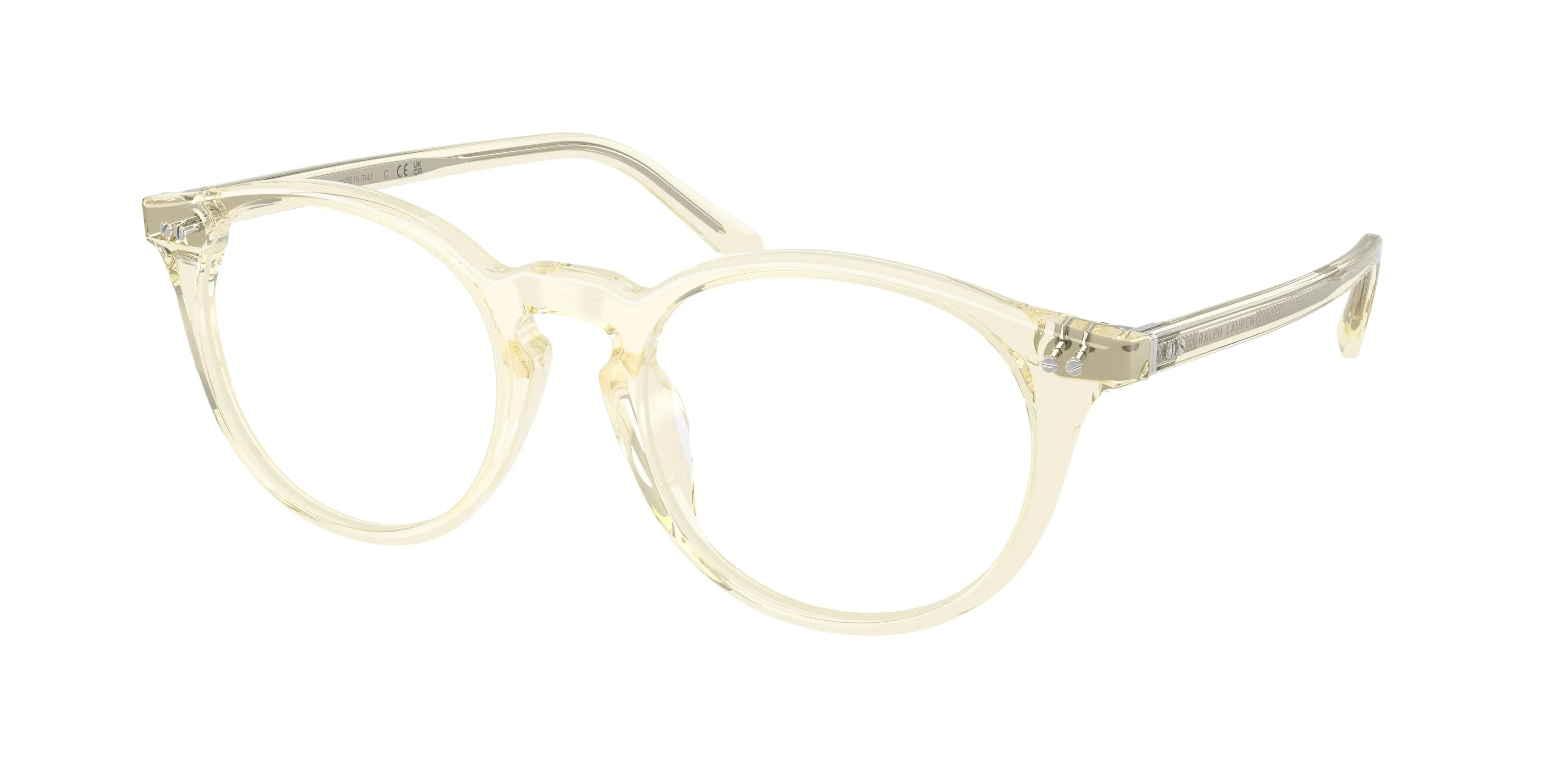Ralph Lauren RL6263U 5034 Montature da vista Acetato Giallo Trasparente Rotonda Normale - immagine 1