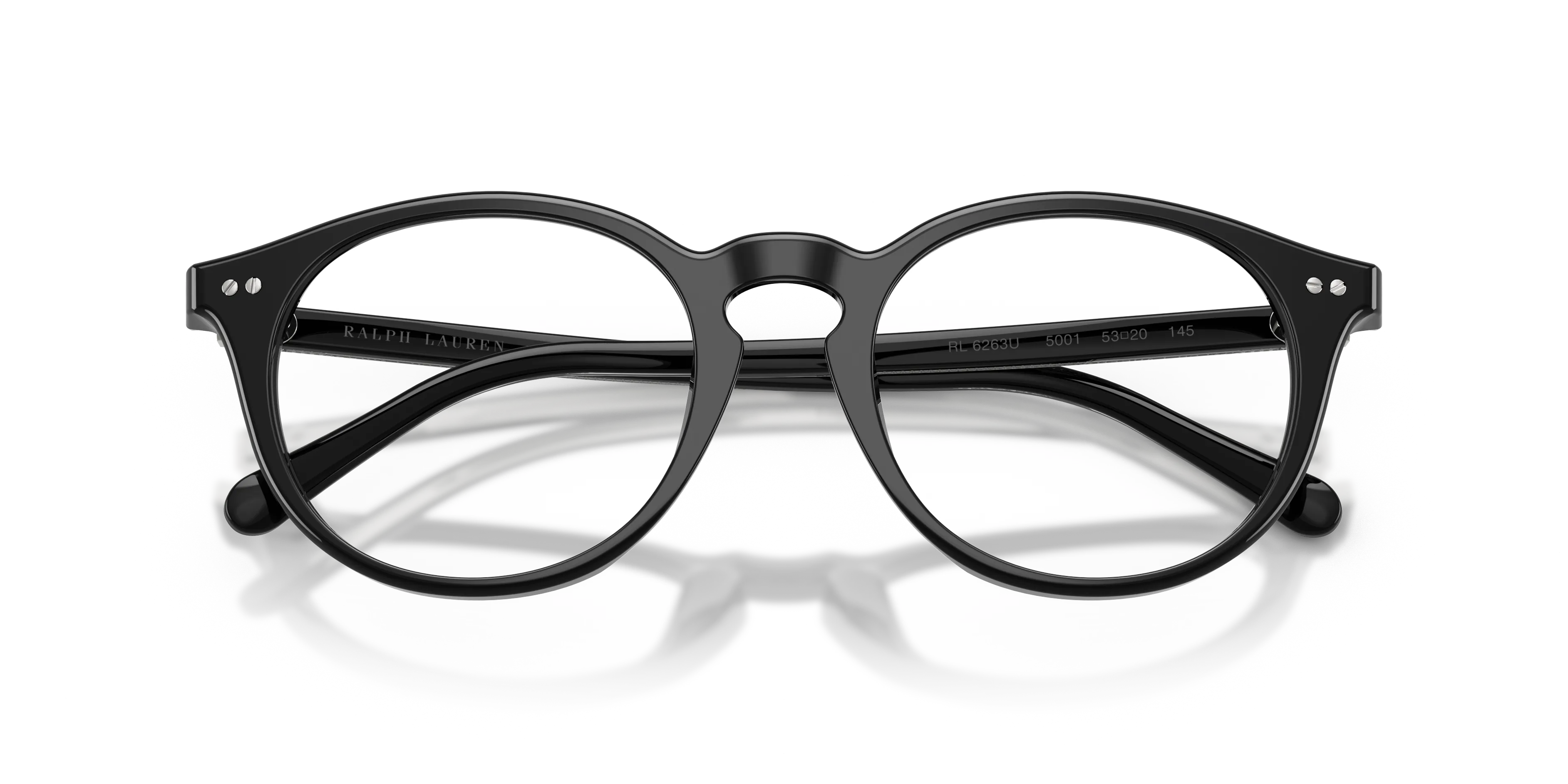 Ralph Lauren RL6263U 5001 Montature da vista Acetato Nero Trasparente Rotonda Normale - immagine 2