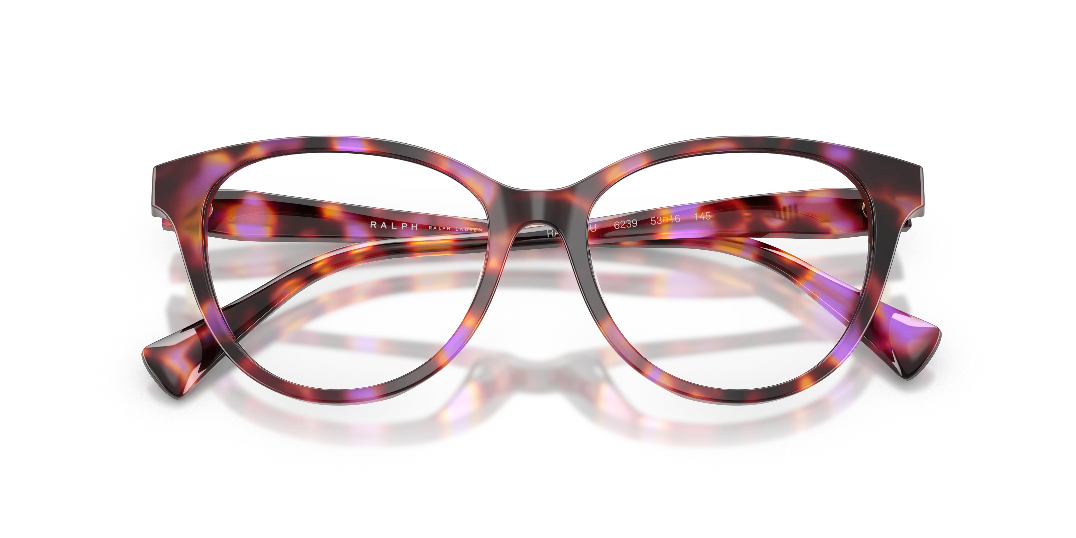 Ralph Lauren RA7198U 6239 Montature da vista Acetato Viola Trasparente Farfalla Normale - immagine 2