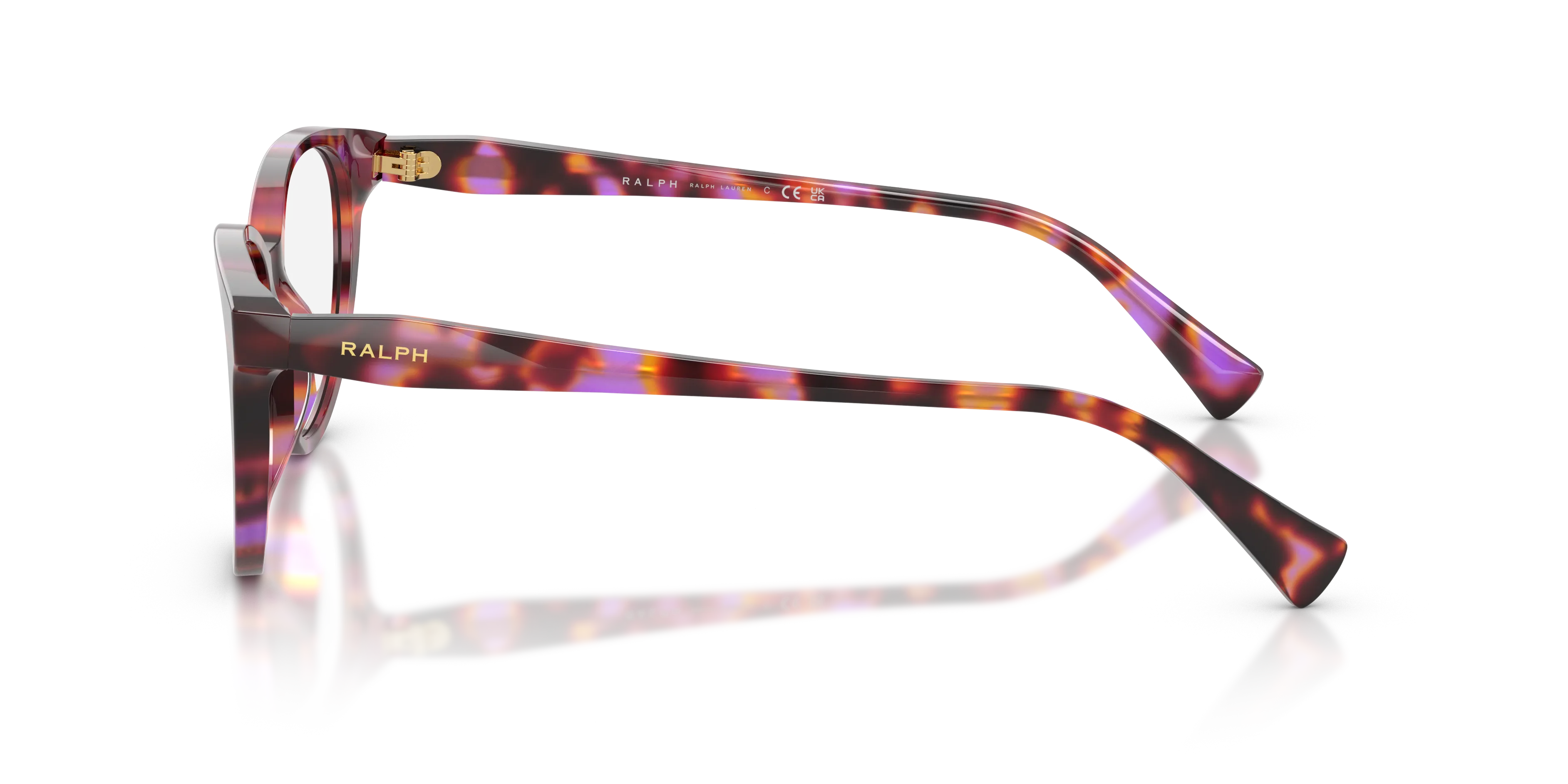 Ralph Lauren RA7198U 6239 Montature da vista Acetato Viola Trasparente Farfalla Normale - immagine 4